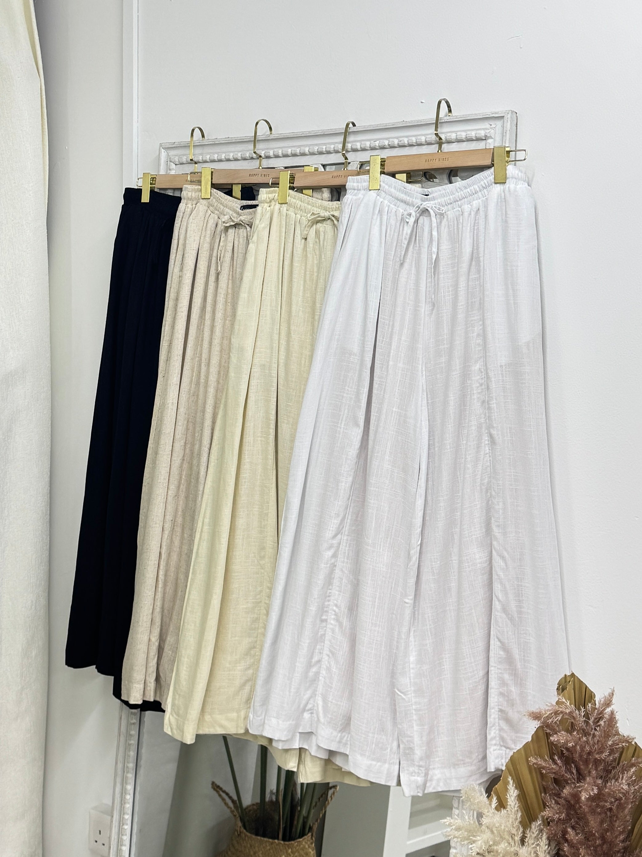 Linen Staple Wide Pants HV Label