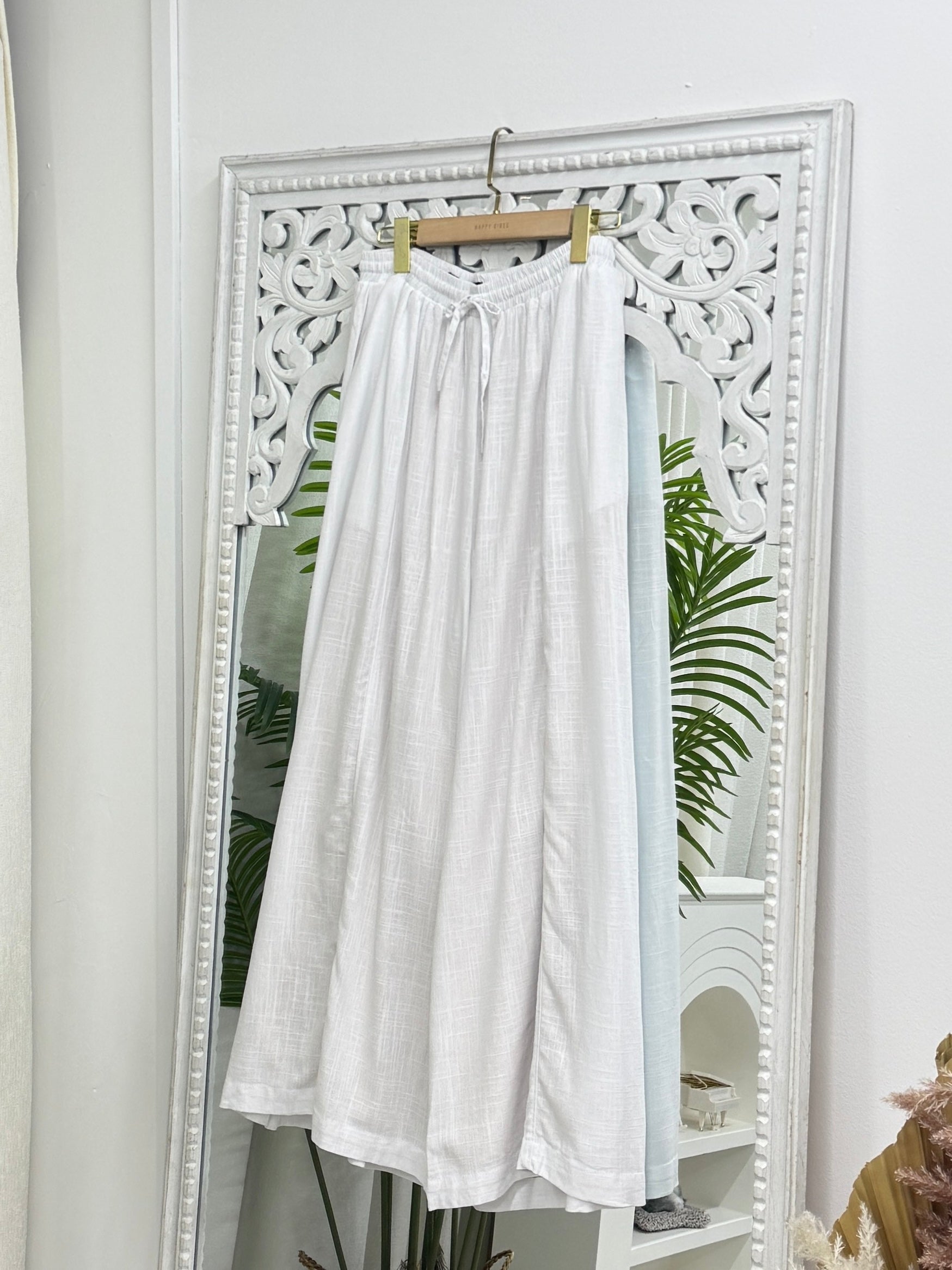 Linen Staple Wide Pants HV Label