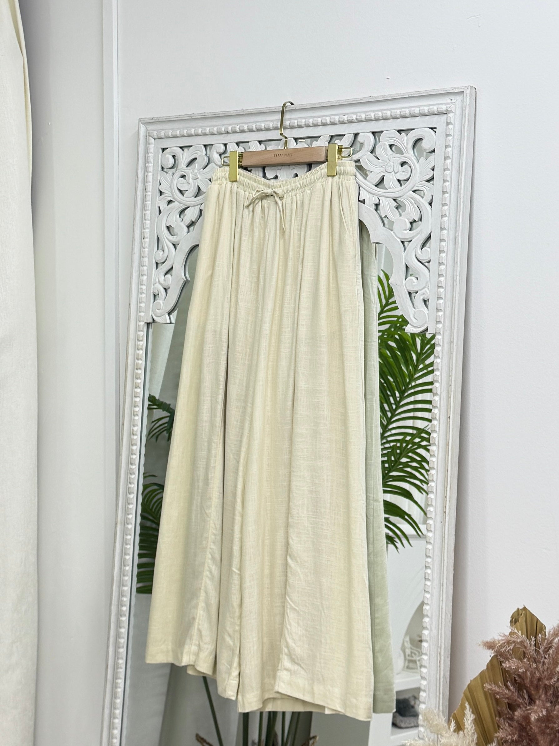 Linen Staple Wide Pants HV Label