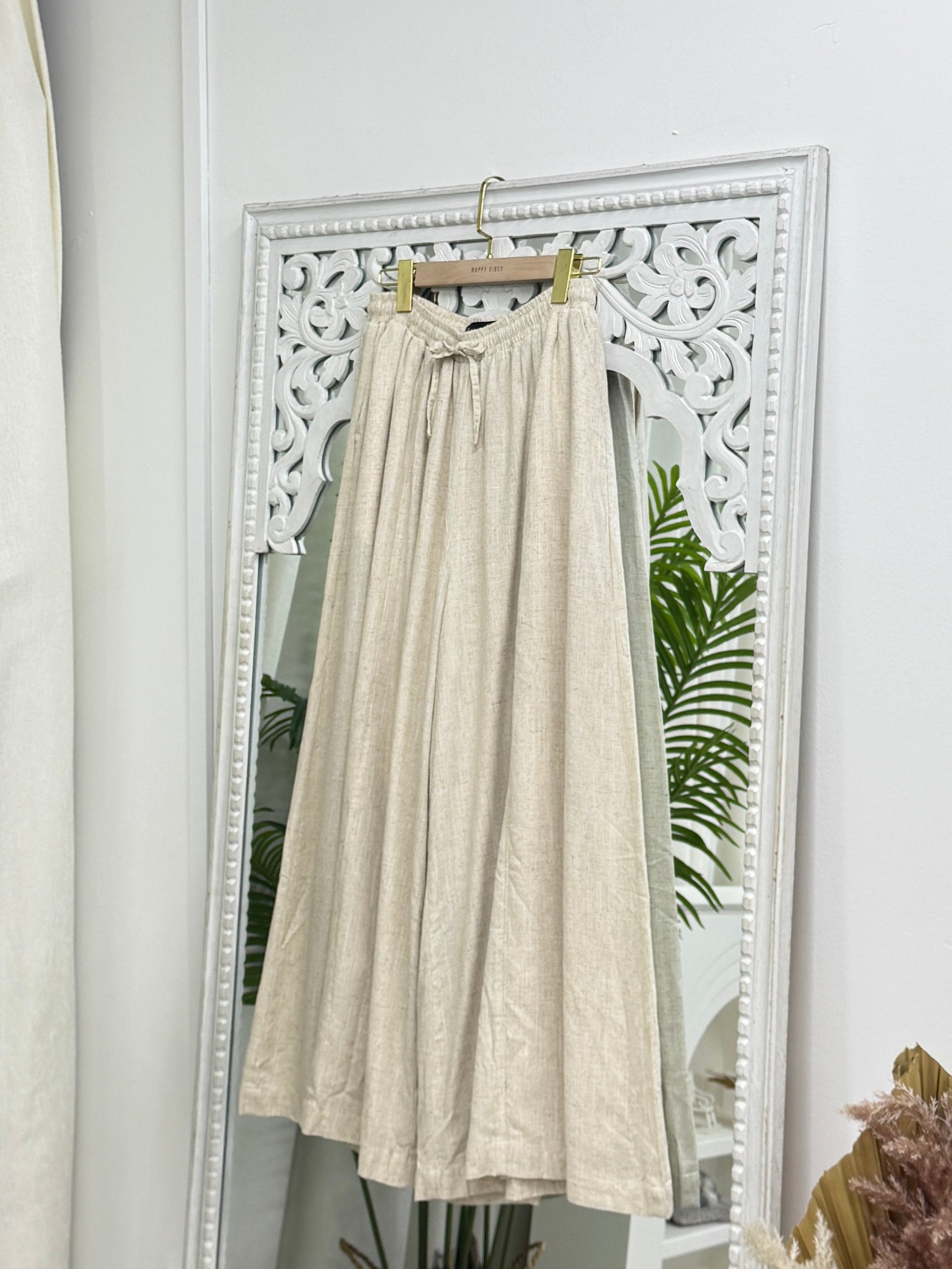 Linen Staple Wide Pants HV Label