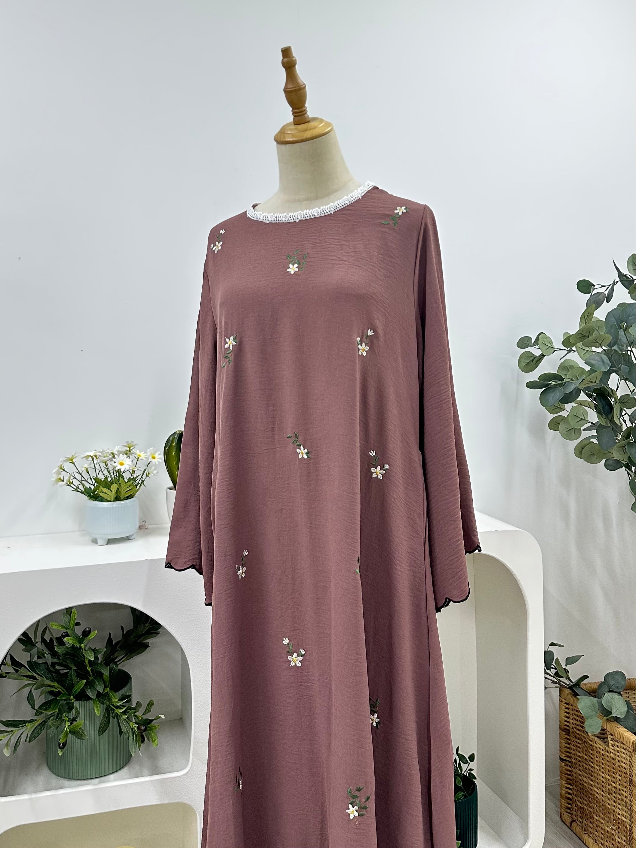 Flower Crochet Crinkle Dress