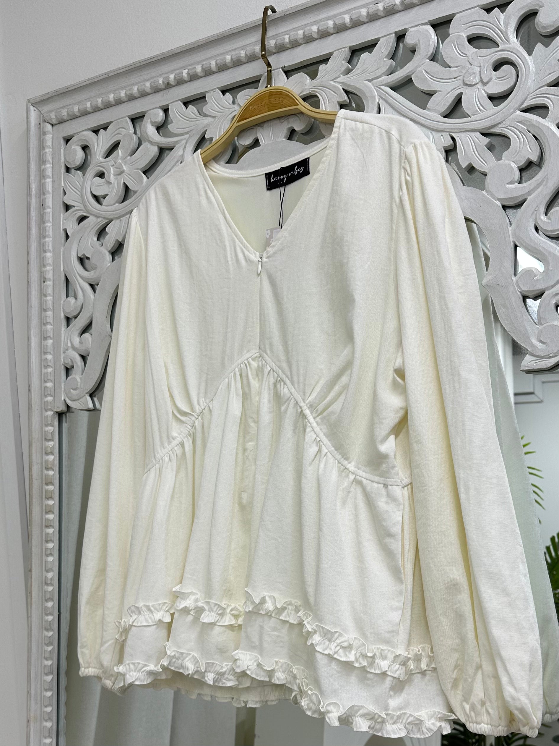 Sunday Ruffles Top Hv Label