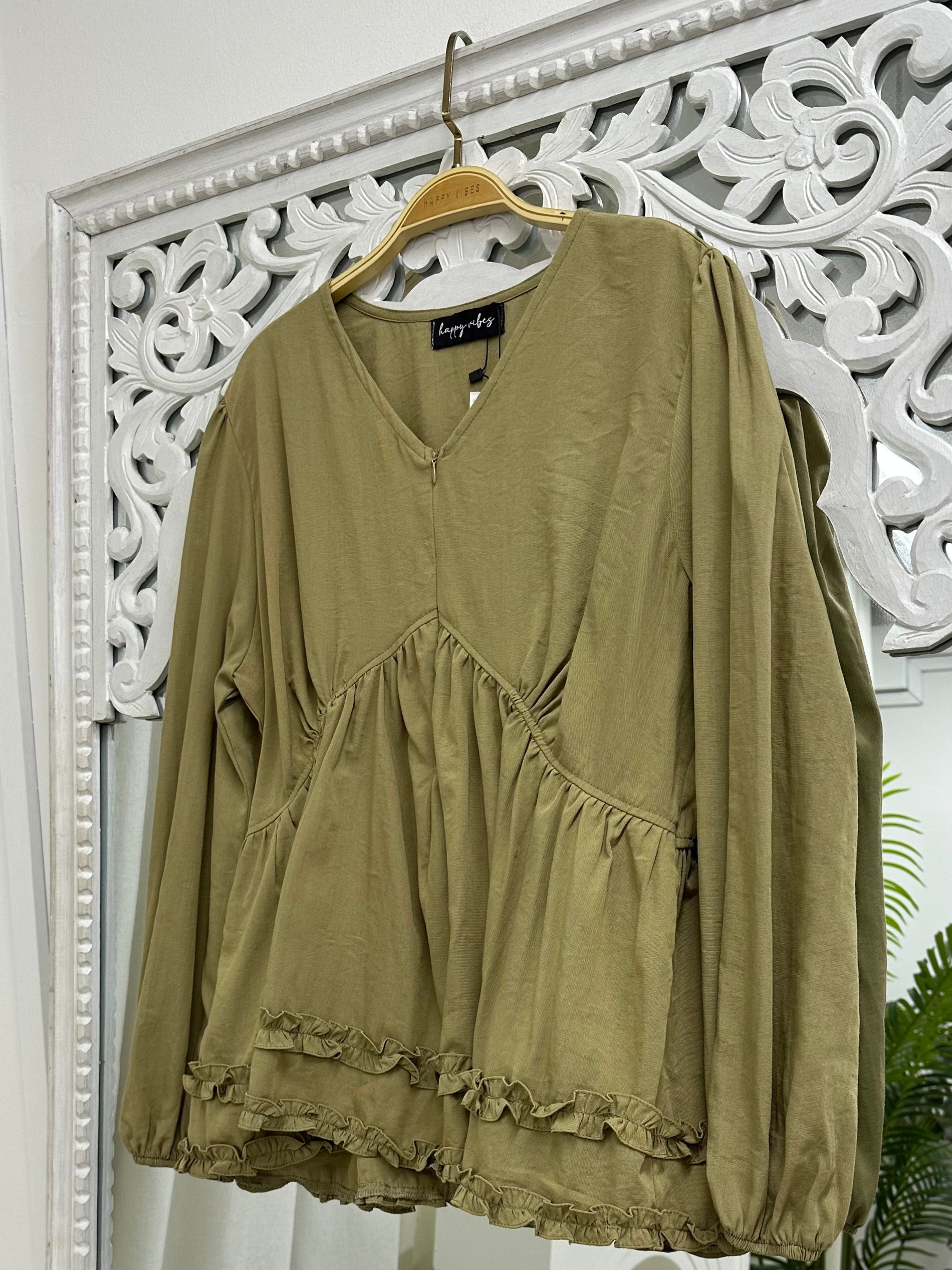 Sunday Ruffles Top Hv Label