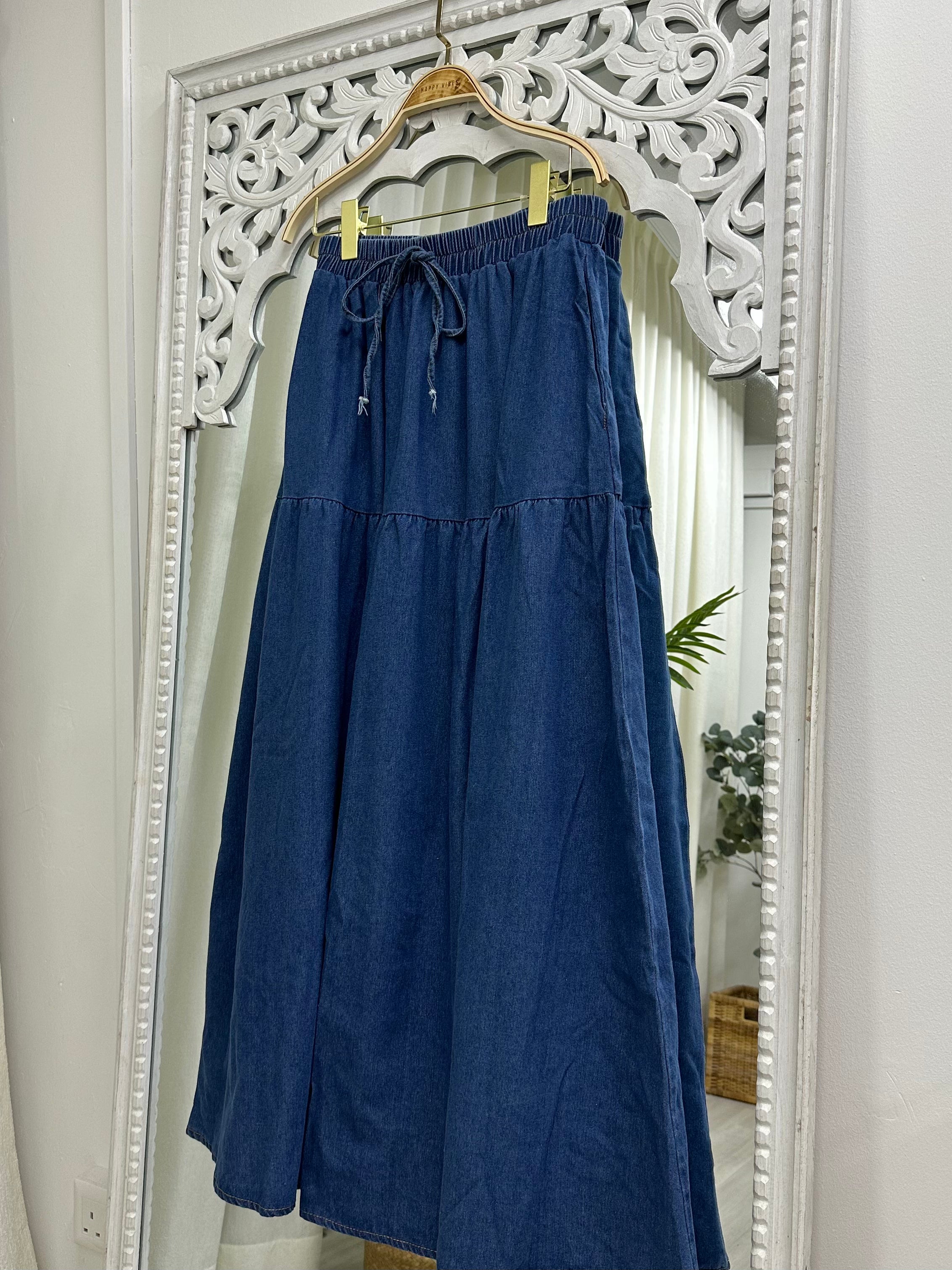 Talia Drawstring Flare Skirt