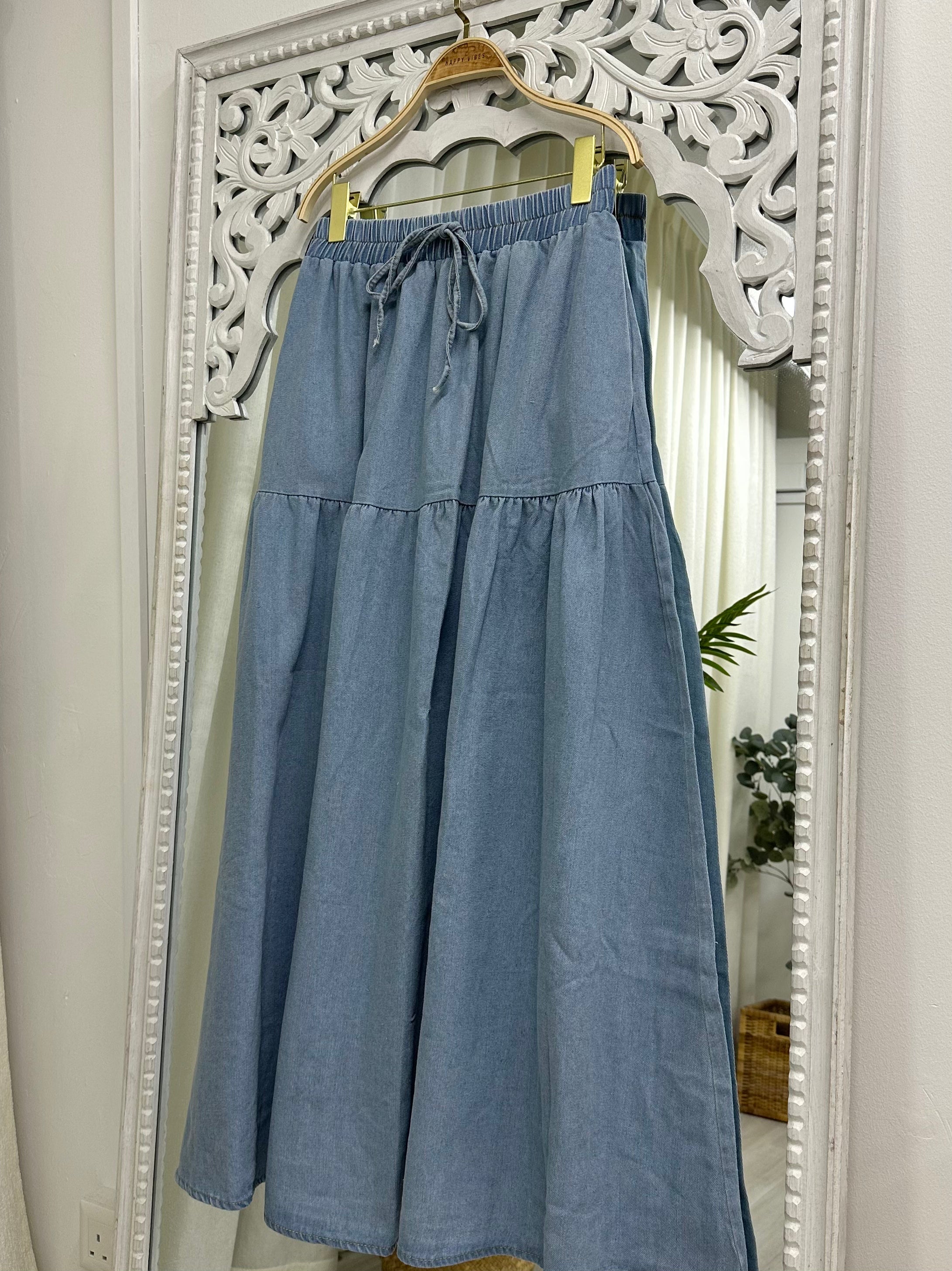 Talia Drawstring Flare Skirt