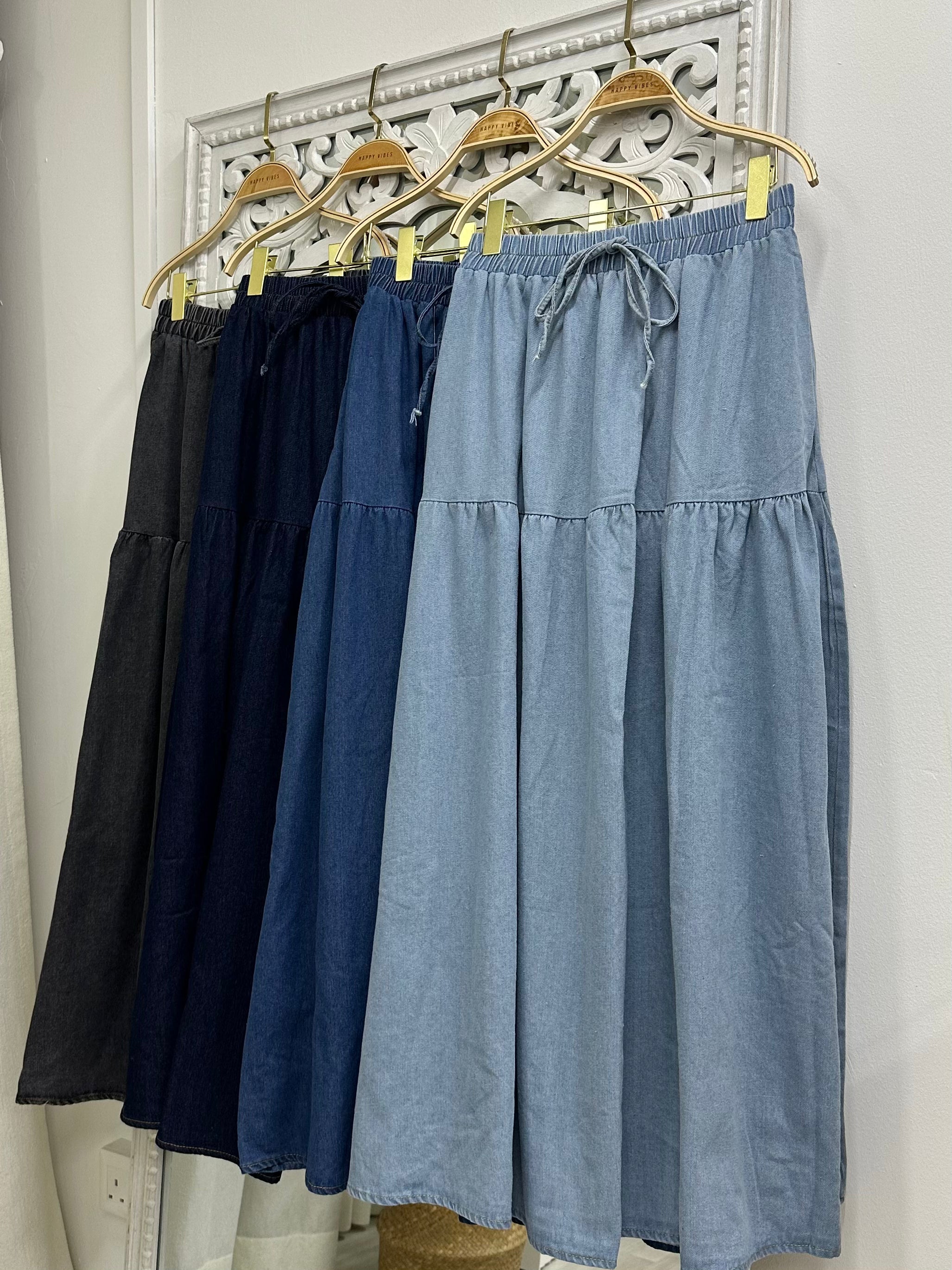 Talia Drawstring Flare Skirt