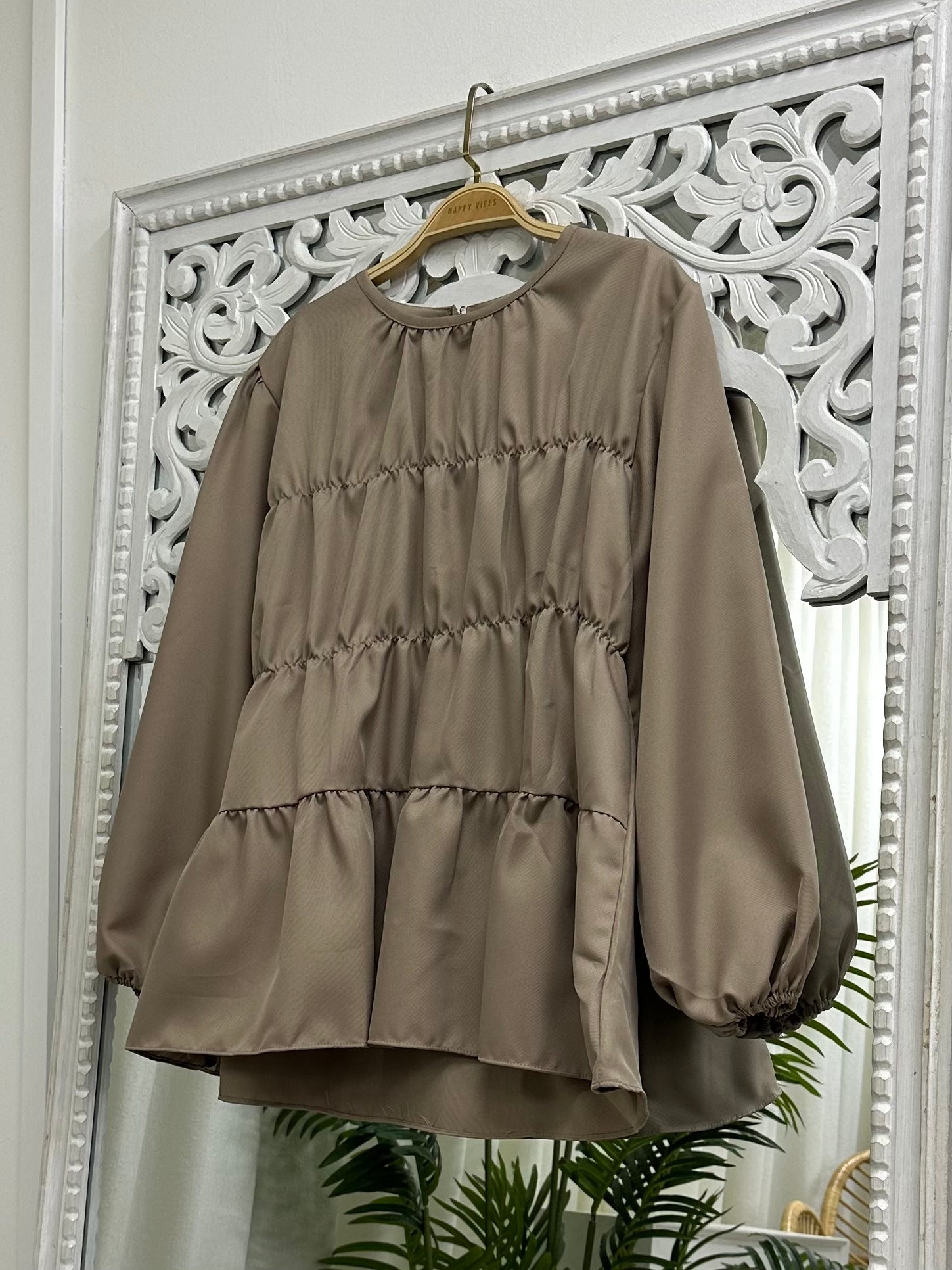 Freya Ruched Polyester Top