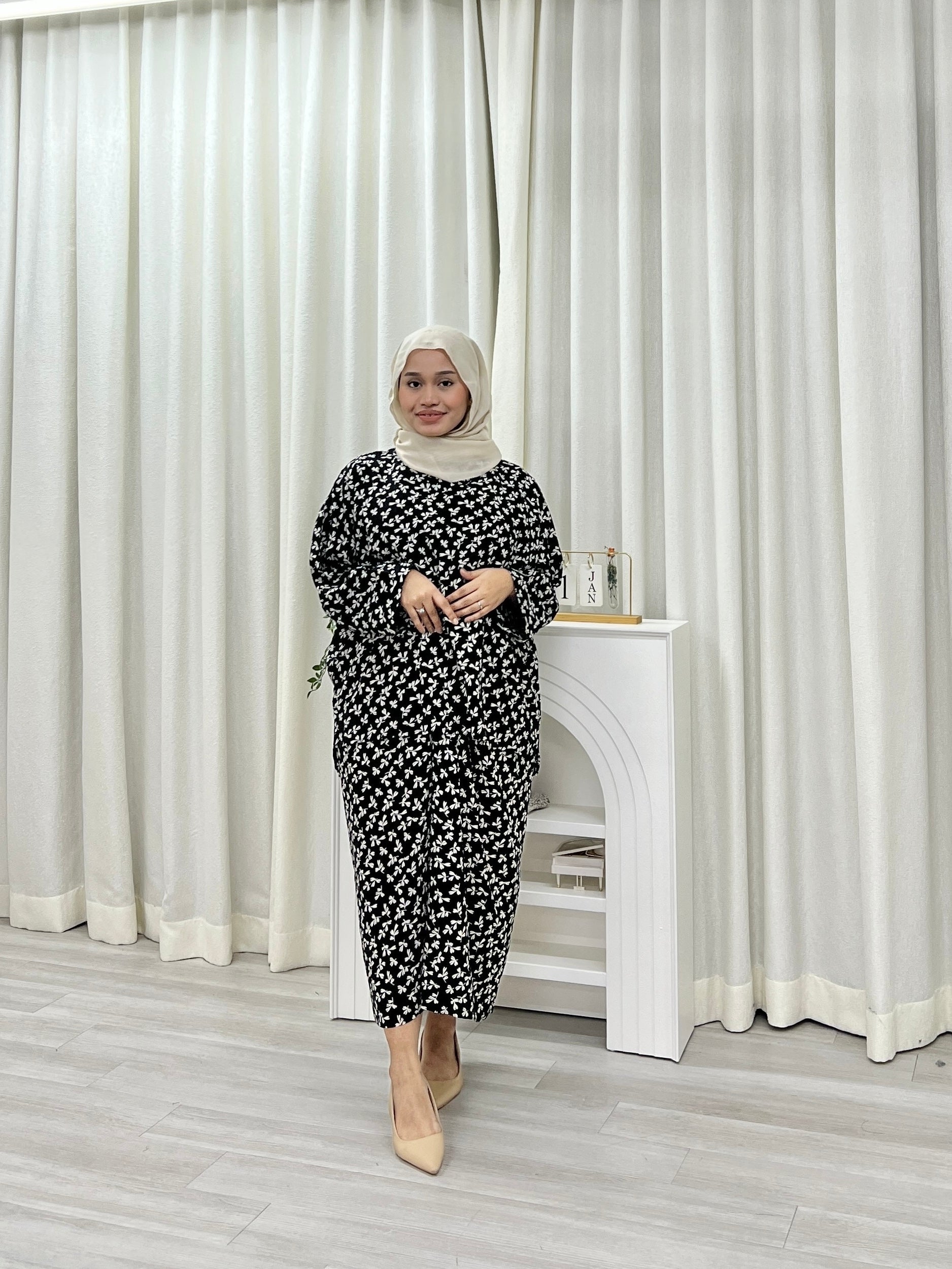Stella Leaf Skirt Set Kurung Pario
