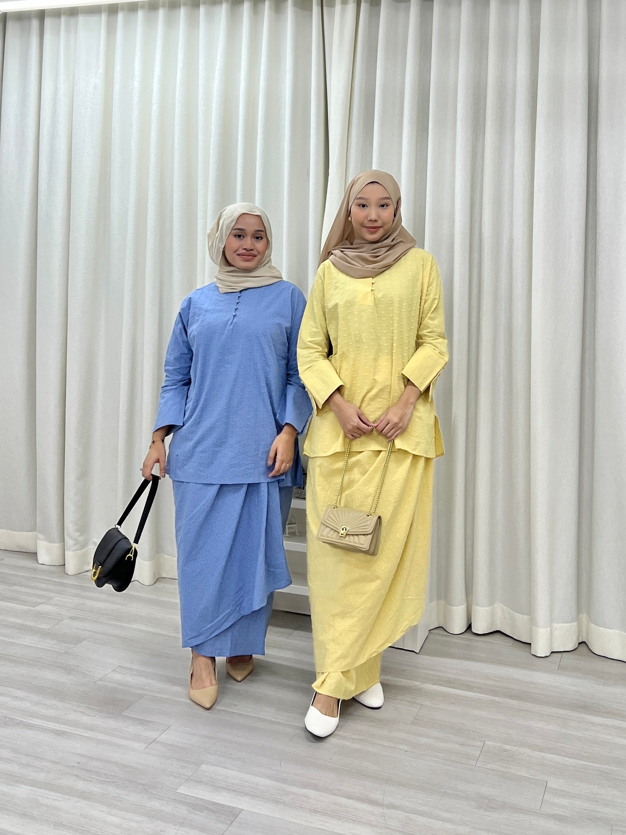 Simple Pom Pom Long Set Skirt Raya