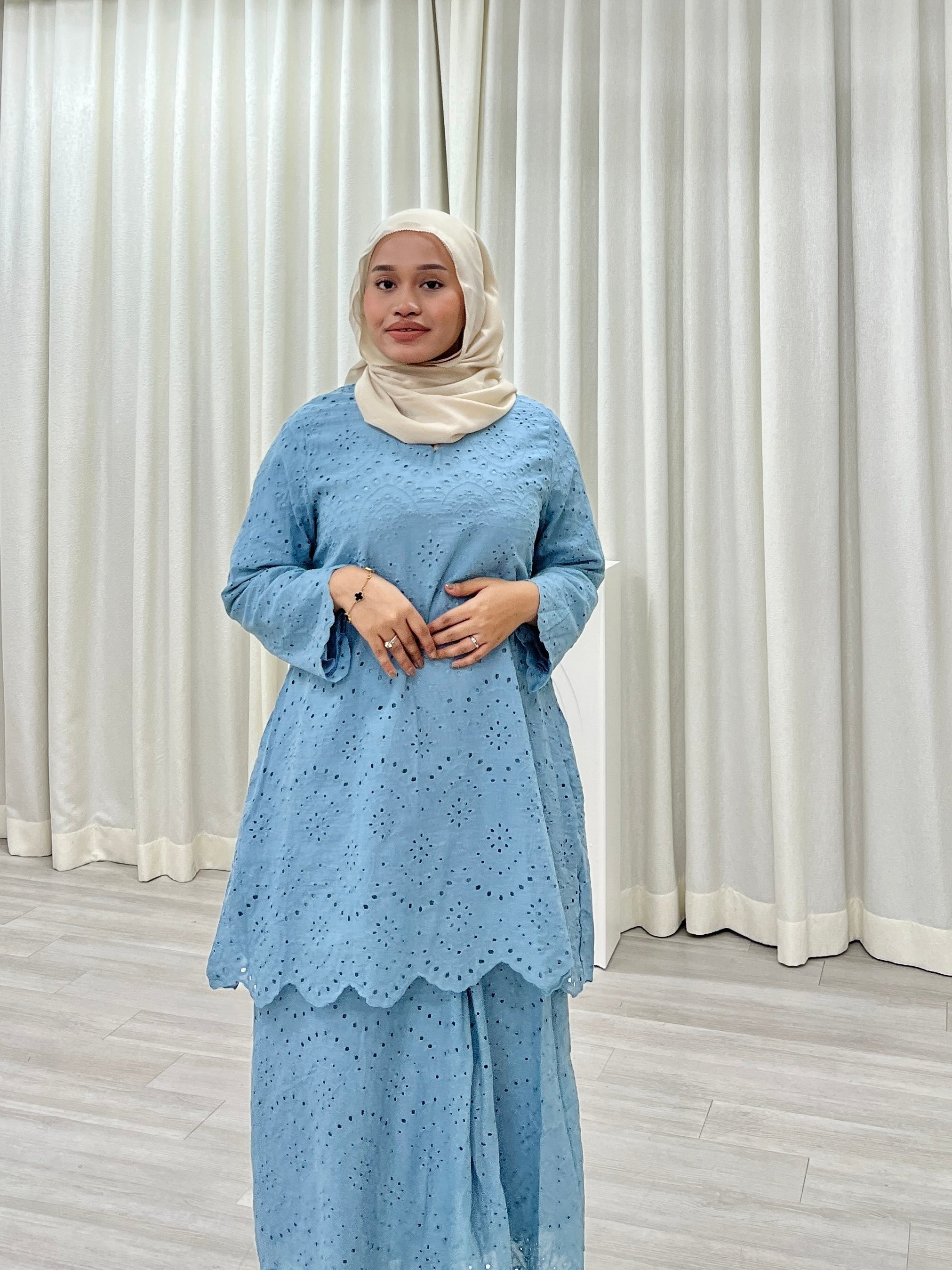 Long Briana Eyelet Skirt Set