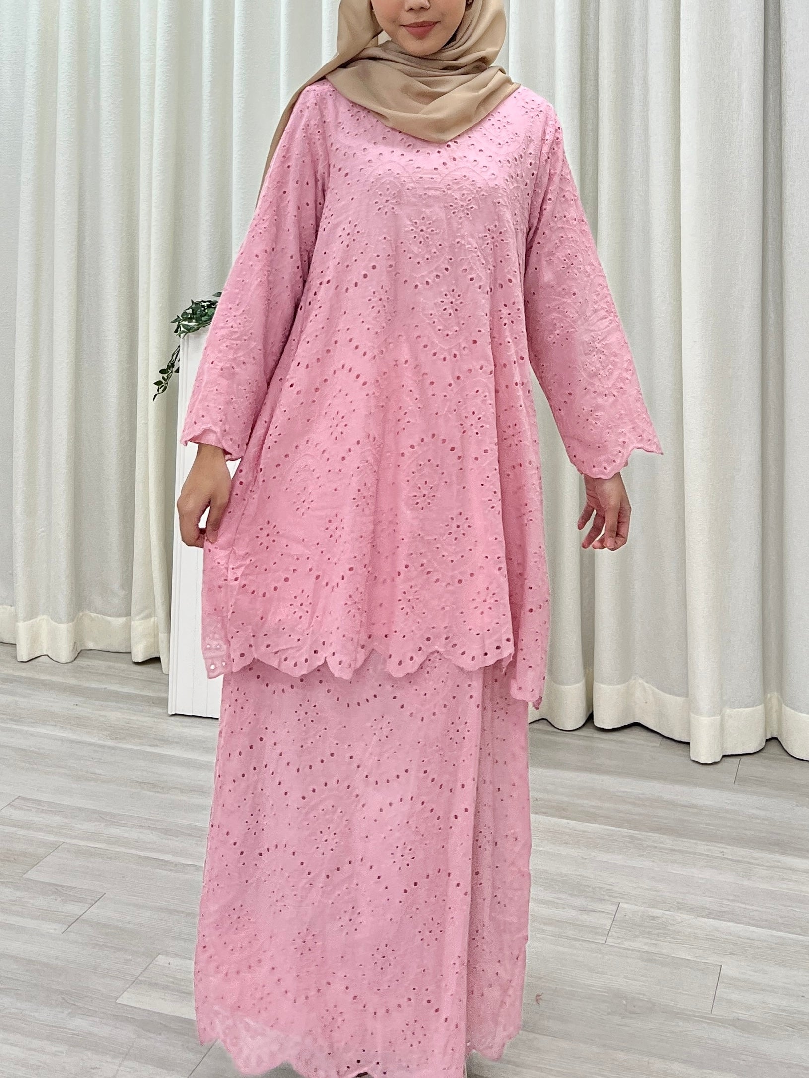 Long Briana Eyelet Skirt Set