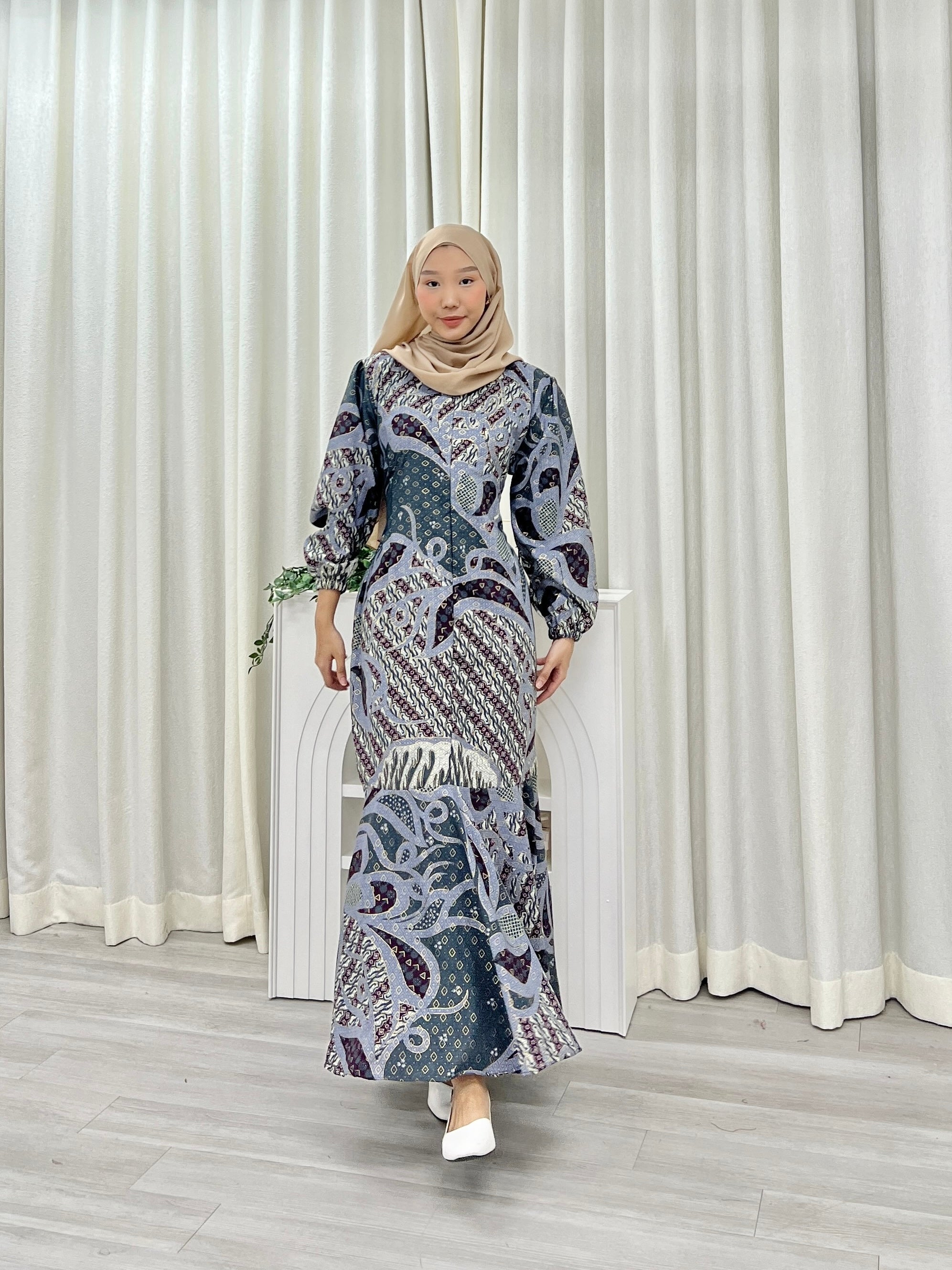 Mermaid Batik Dress - Muted