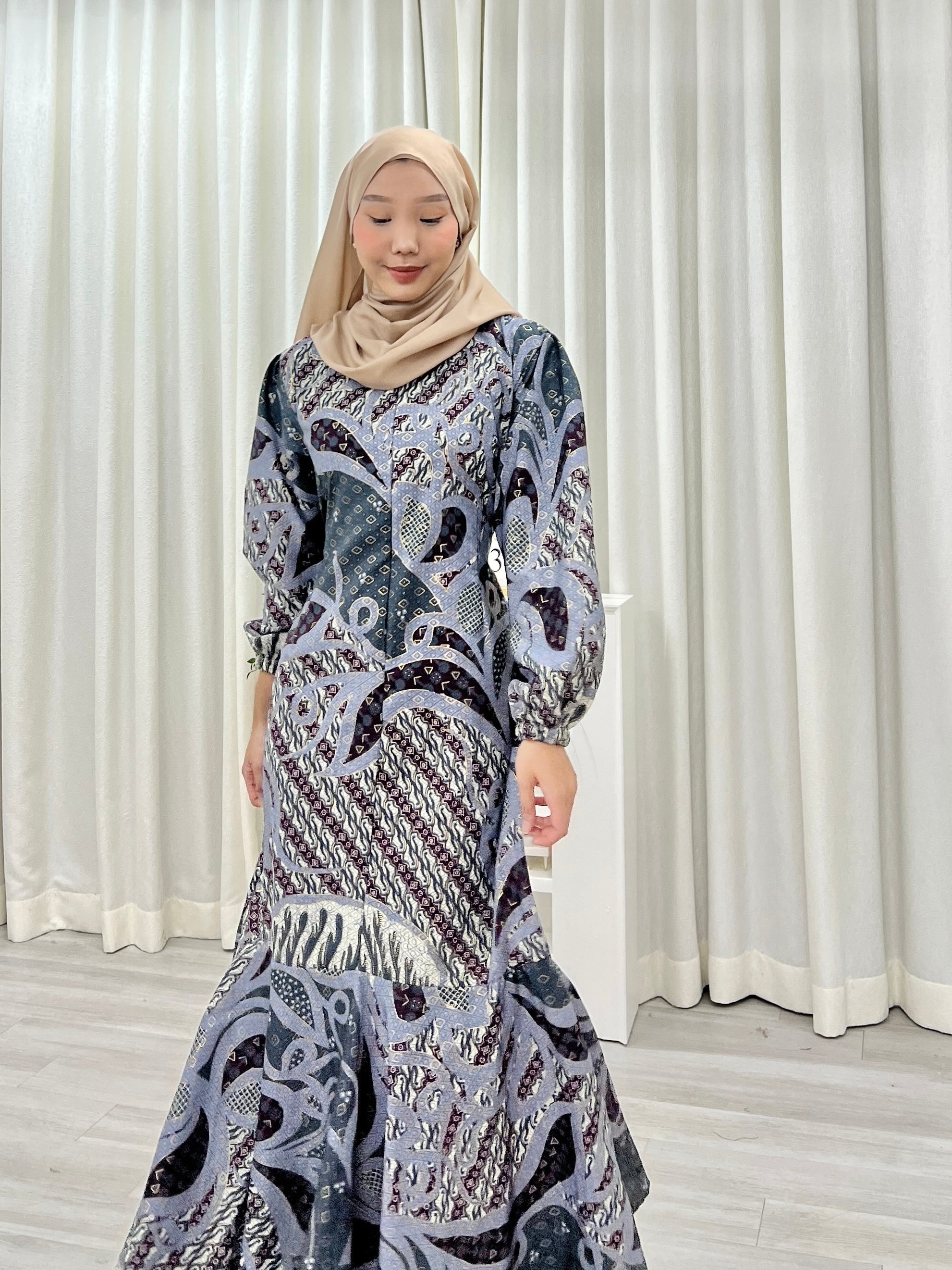 Mermaid Batik Dress - Muted