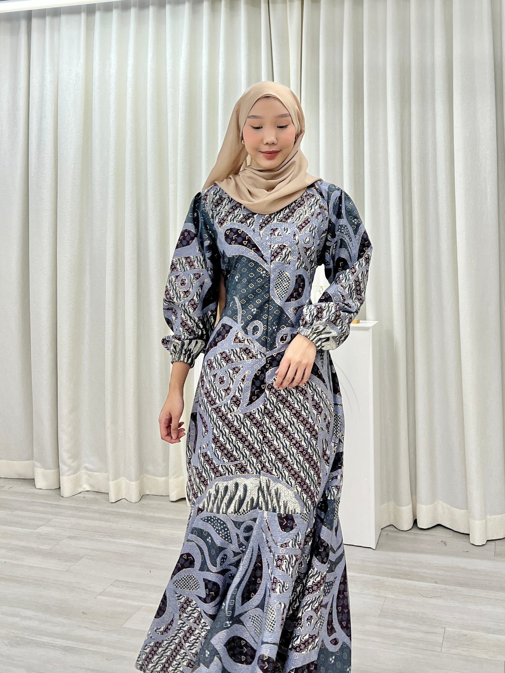 Mermaid Batik Dress - Muted