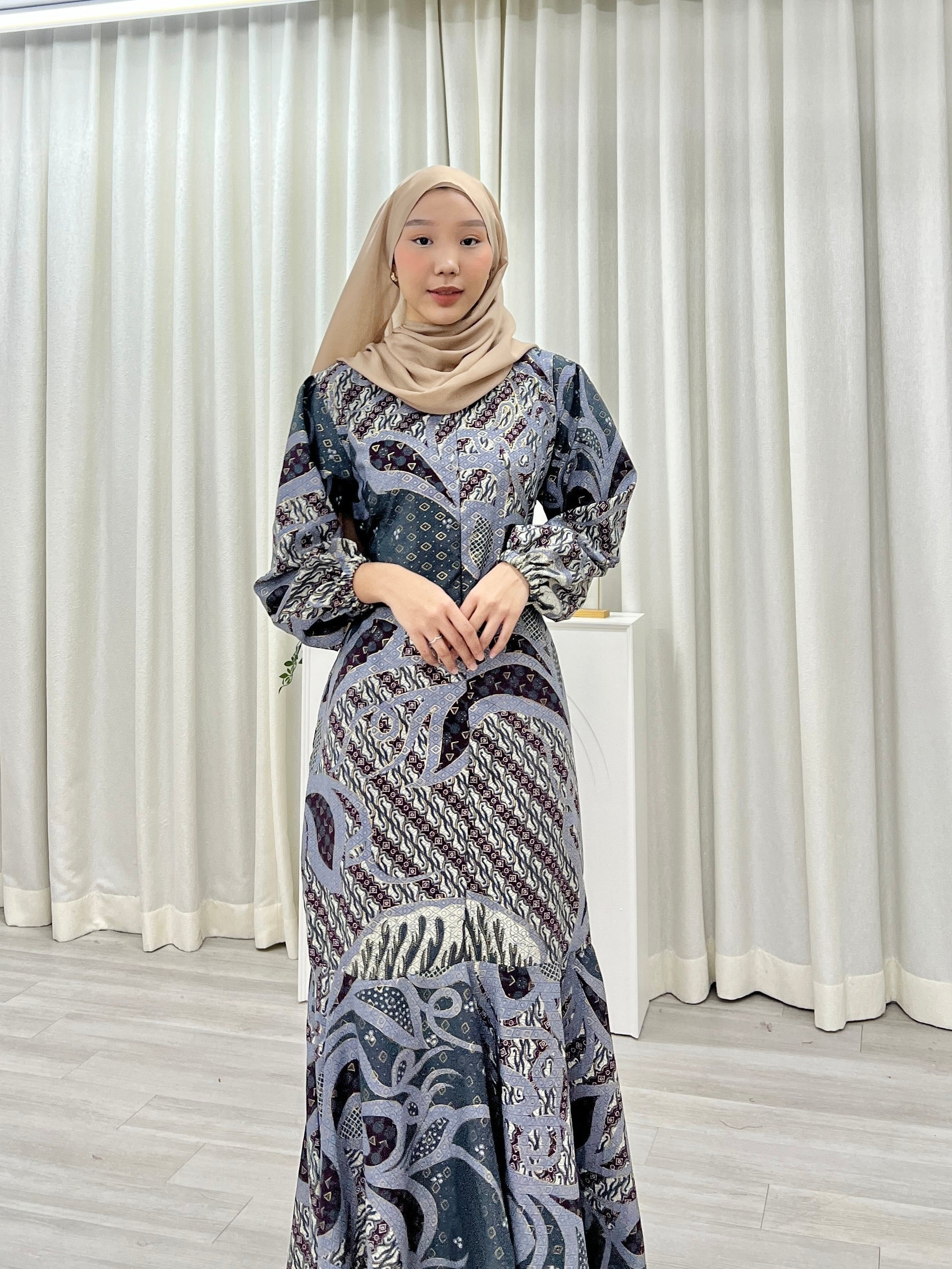 Mermaid Batik Dress - Muted