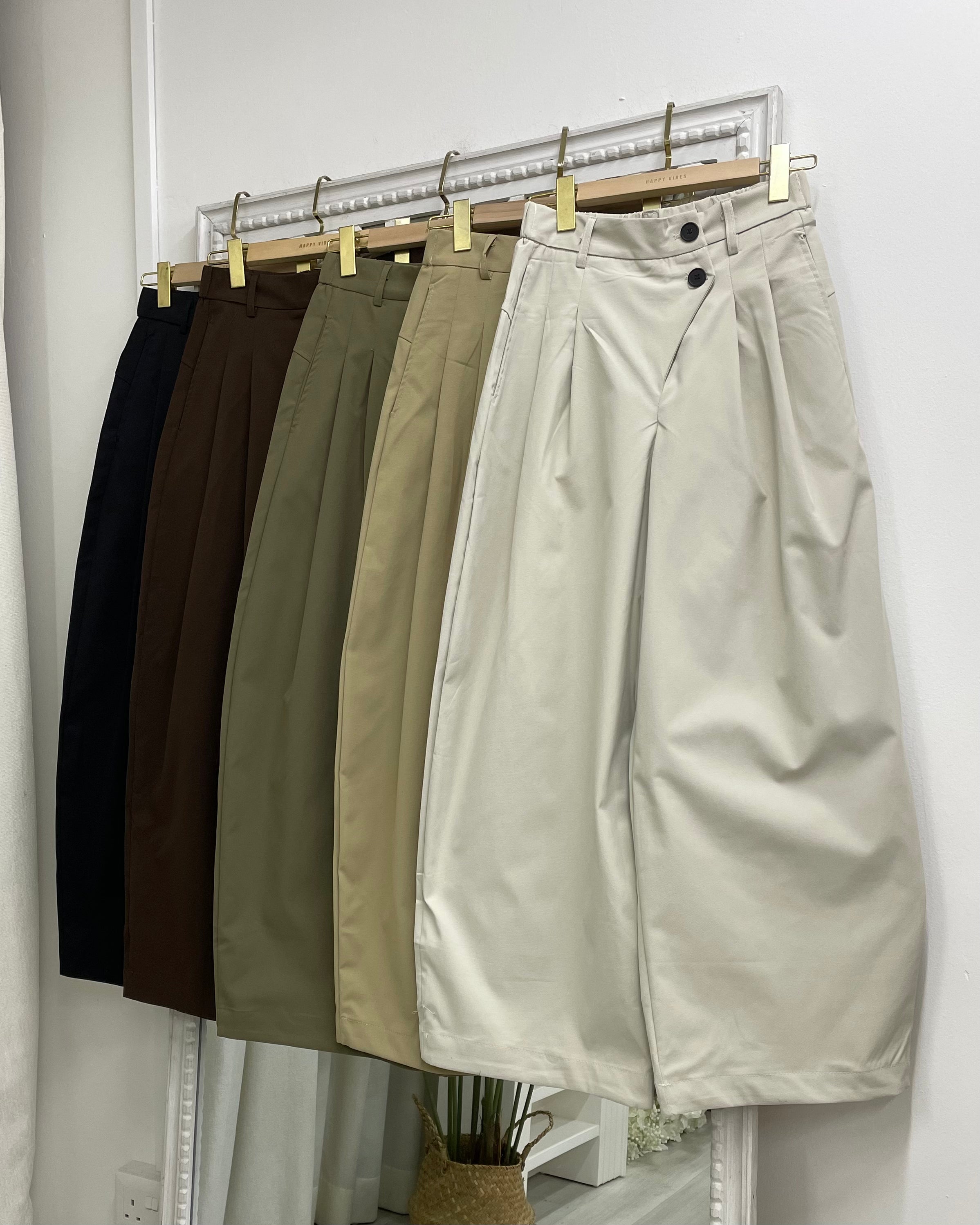 Soft Asymmetrical Barrel Pants