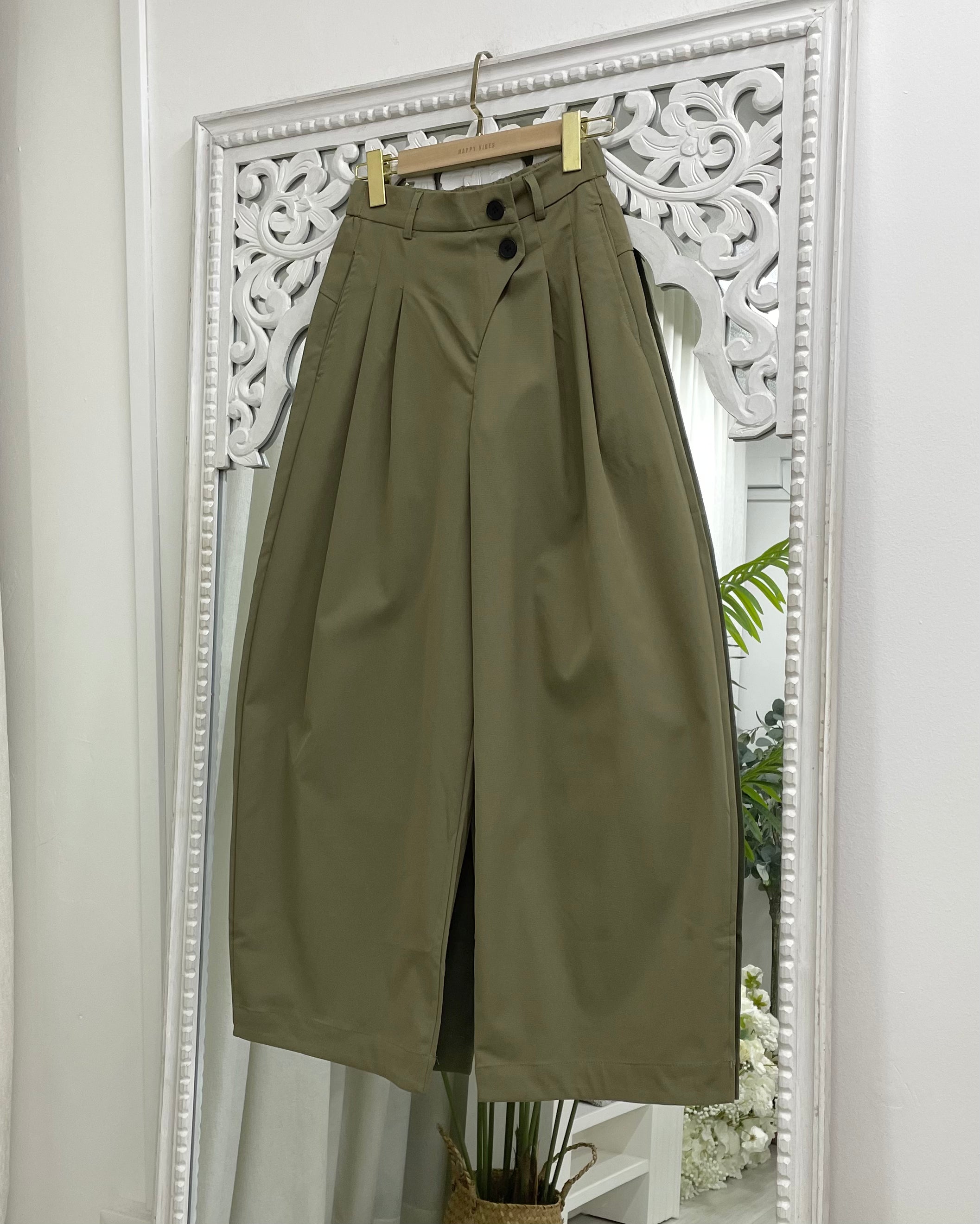 Soft Asymmetrical Barrel Pants