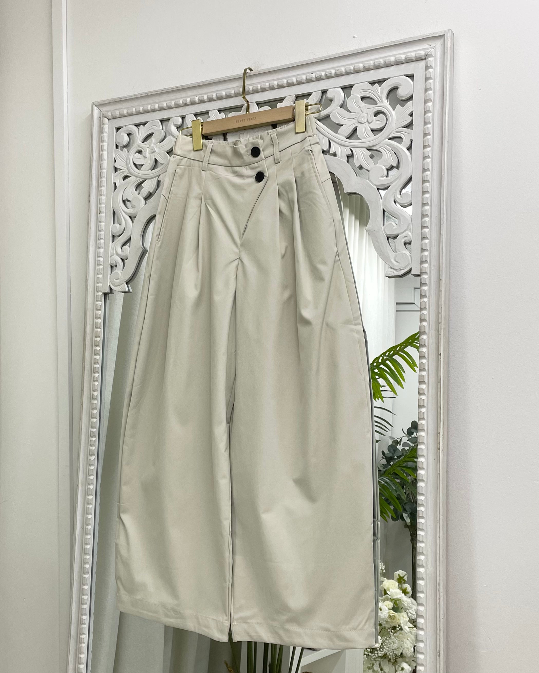 Soft Asymmetrical Barrel Pants