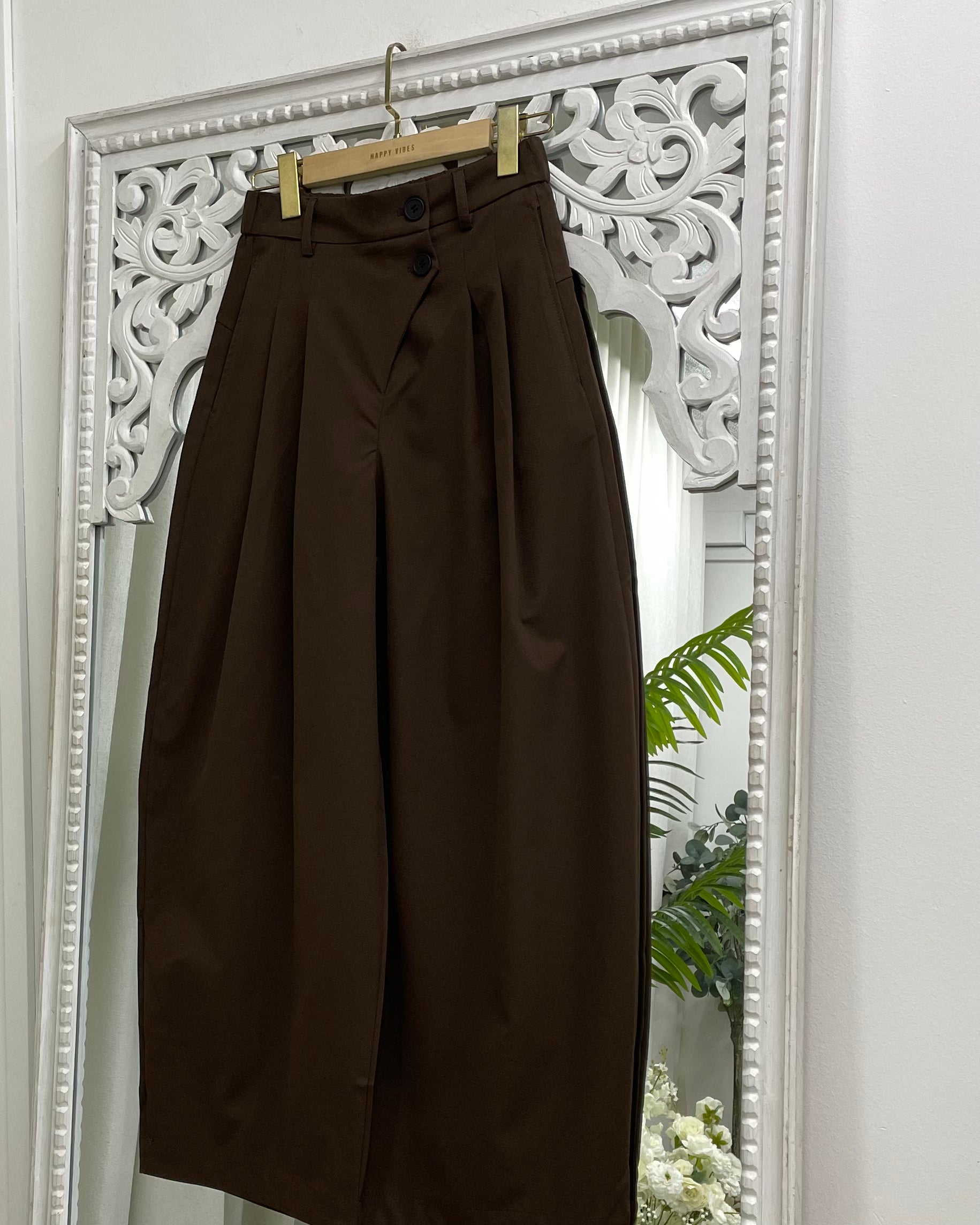 Soft Asymmetrical Barrel Pants