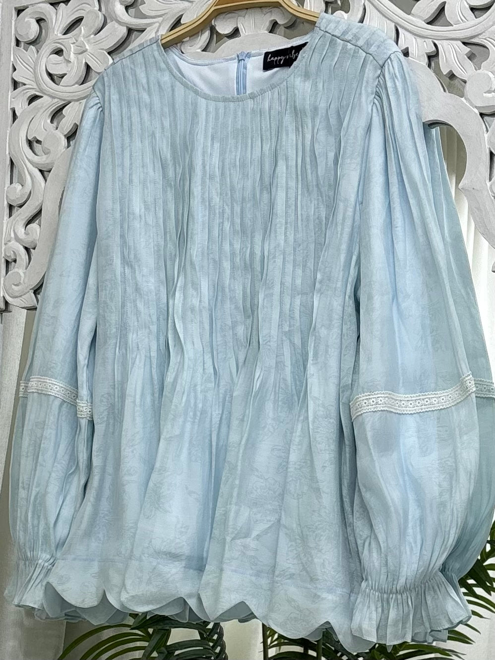 Ophelia Pleated Lace Top