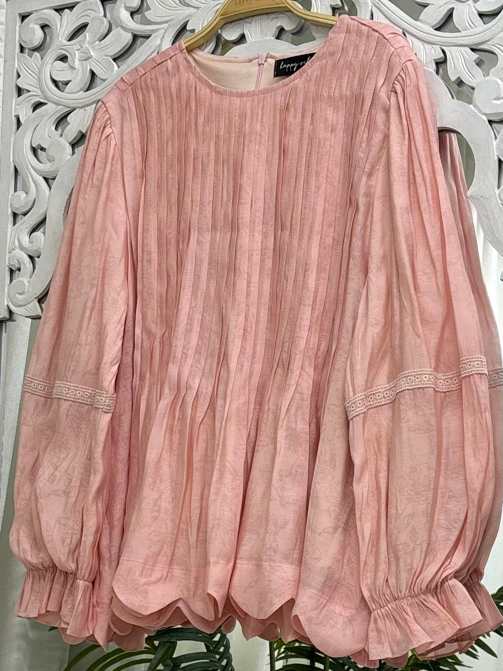 Ophelia Pleated Lace Top