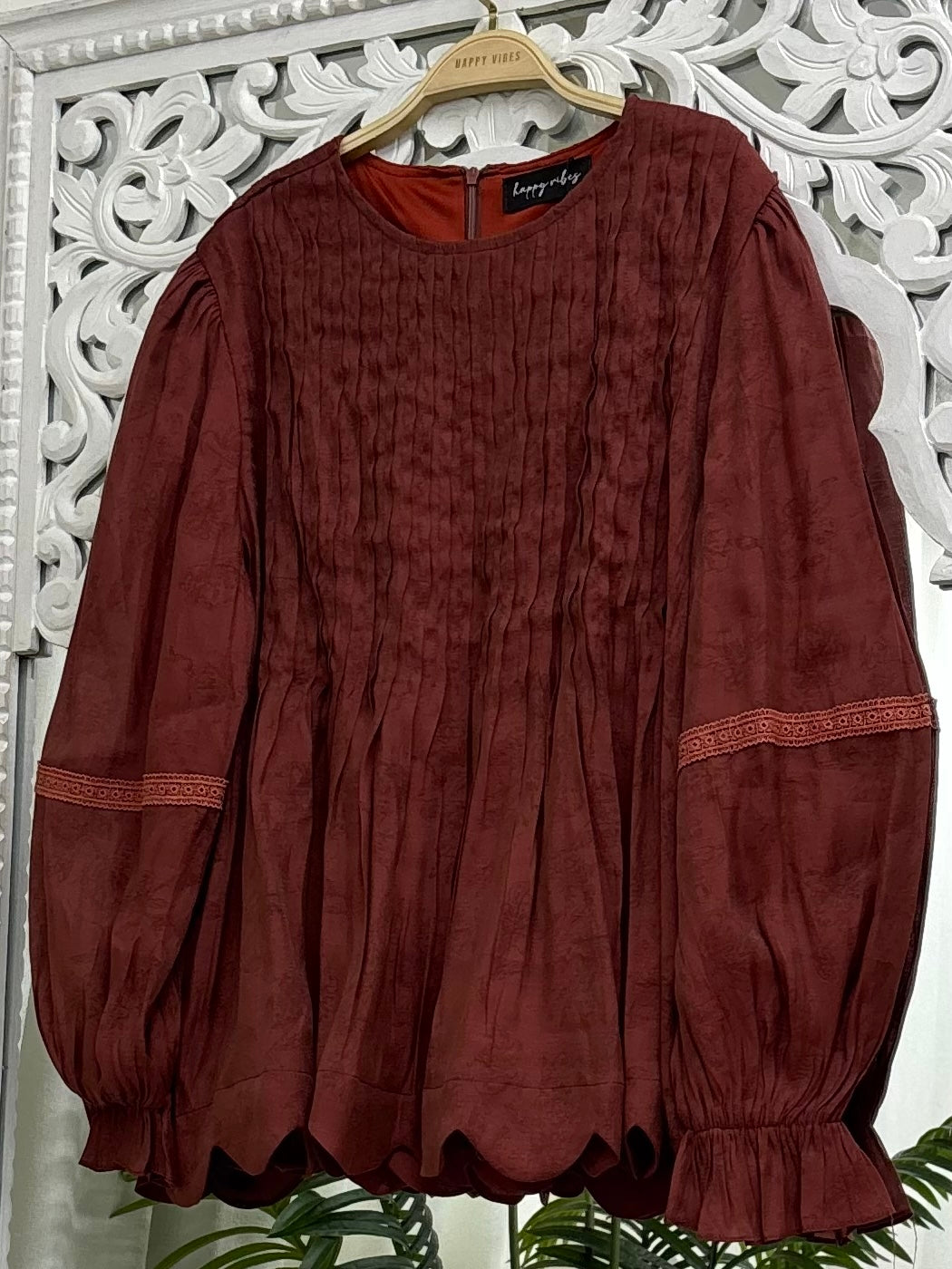 Ophelia Pleated Lace Top