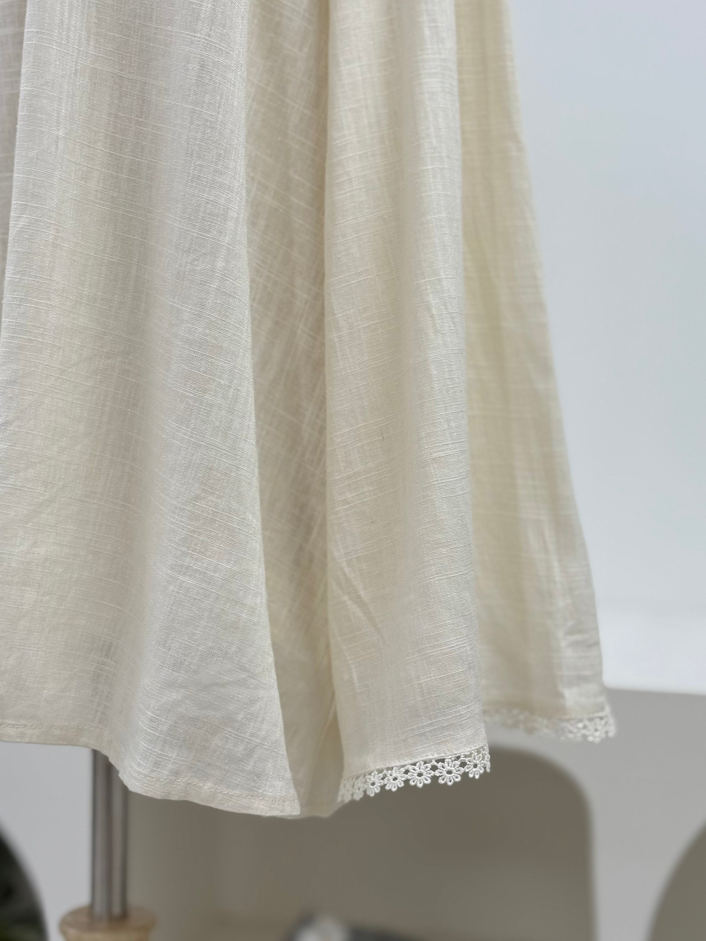 Zora Linen Lace Top HV Label