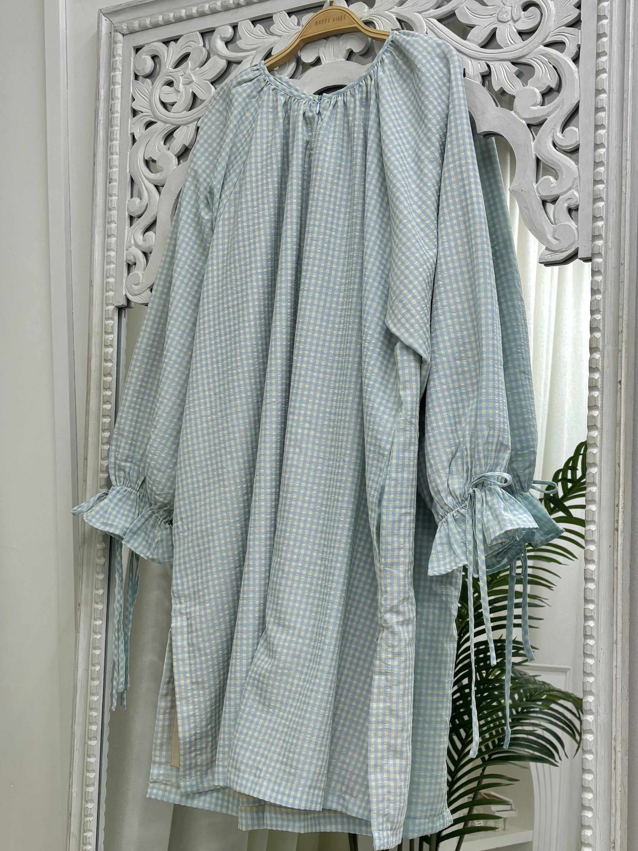 Tunic with Ribbon Gingham HV Label