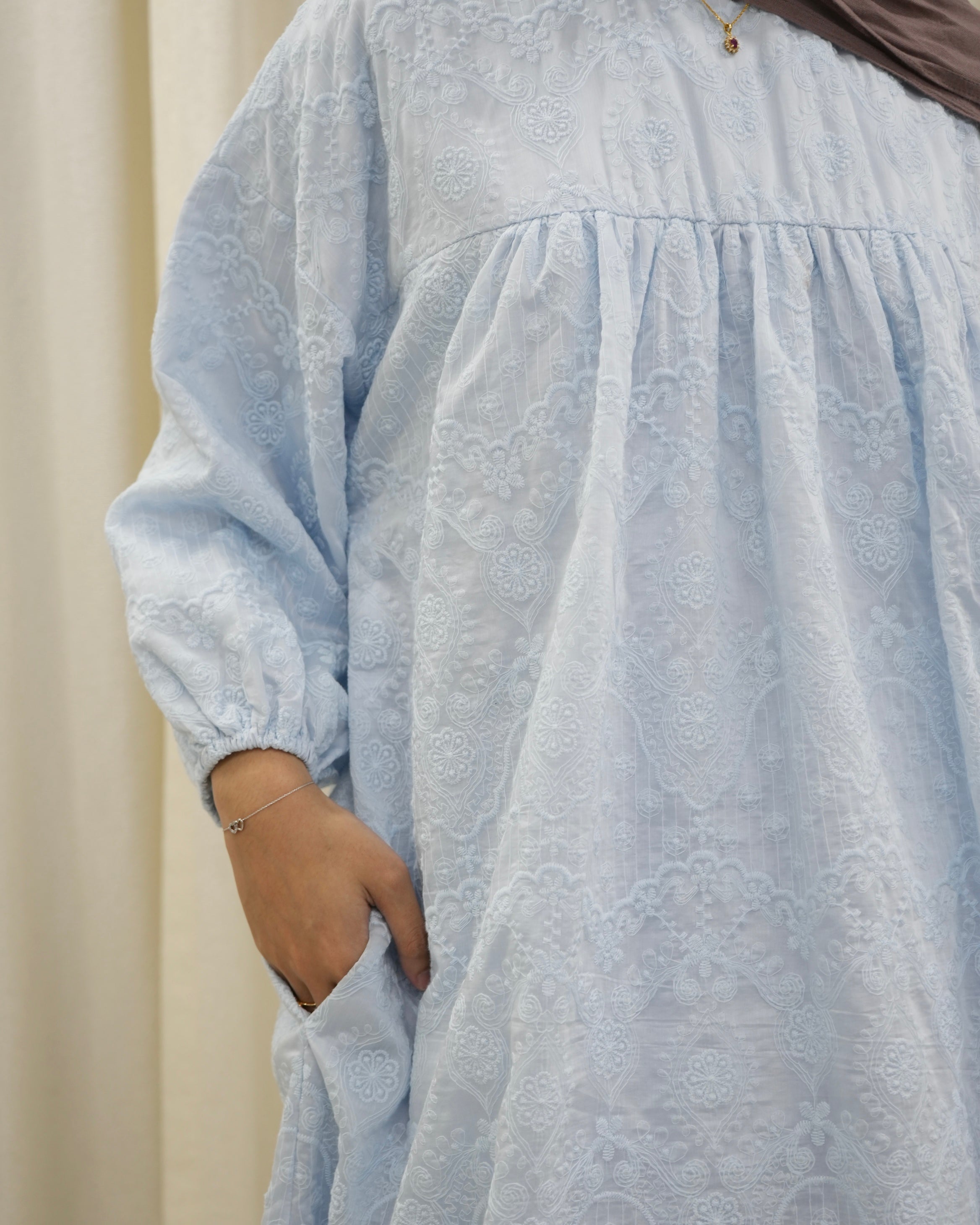 Willow Cloud Embo Tunic HV Label
