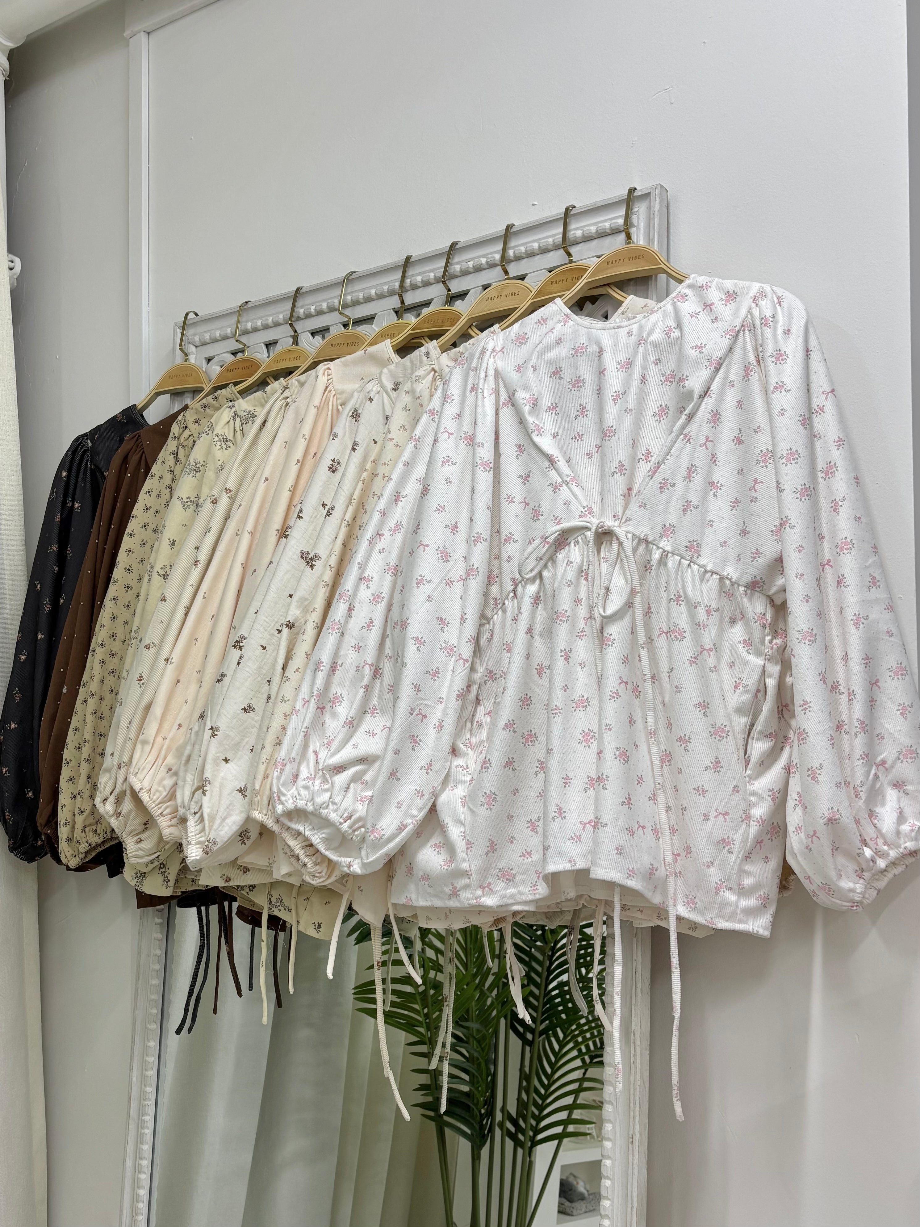 Faye Linen Tie Blouse HV Label