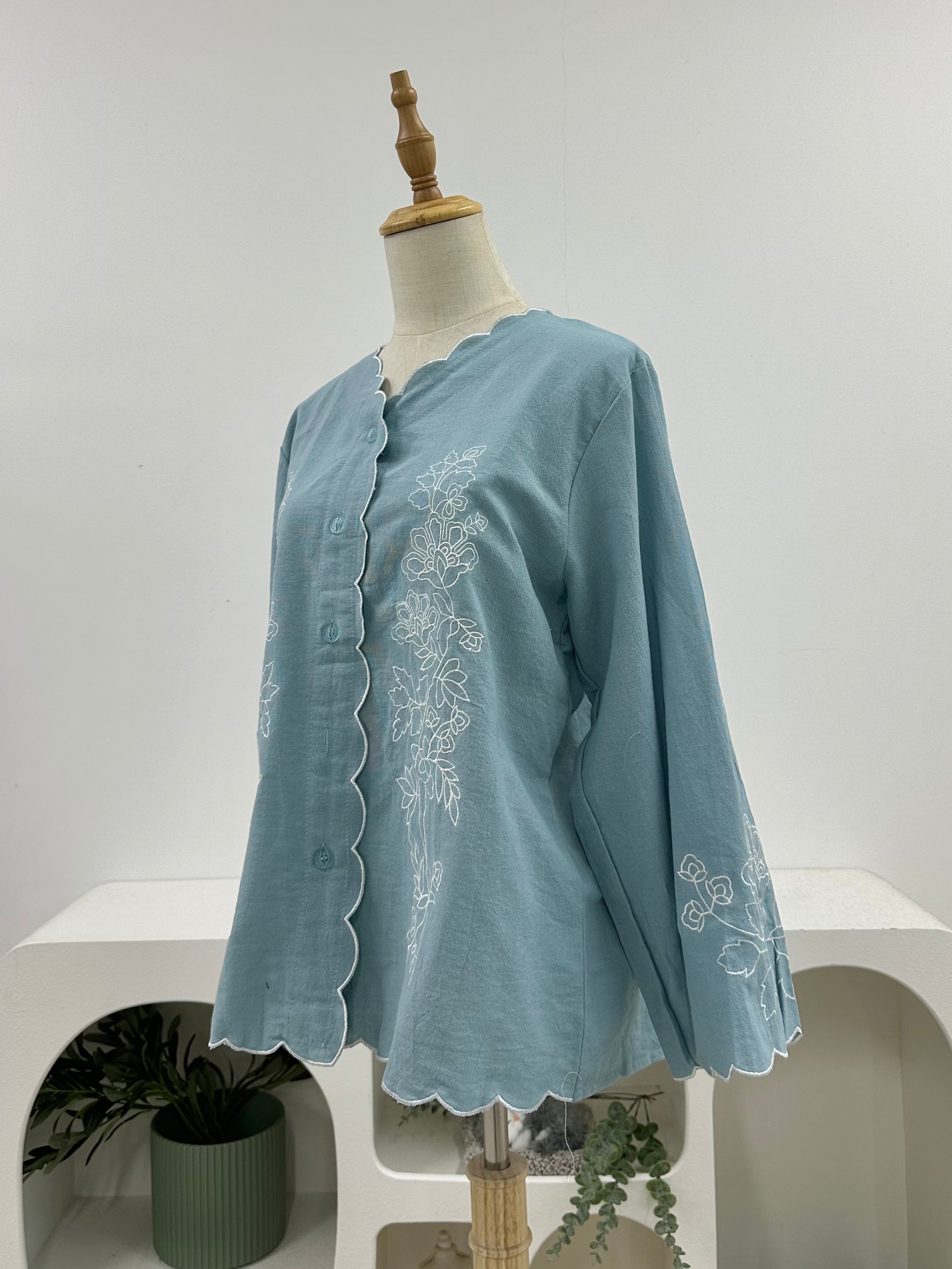 Cotton Sulam Flora Blouse