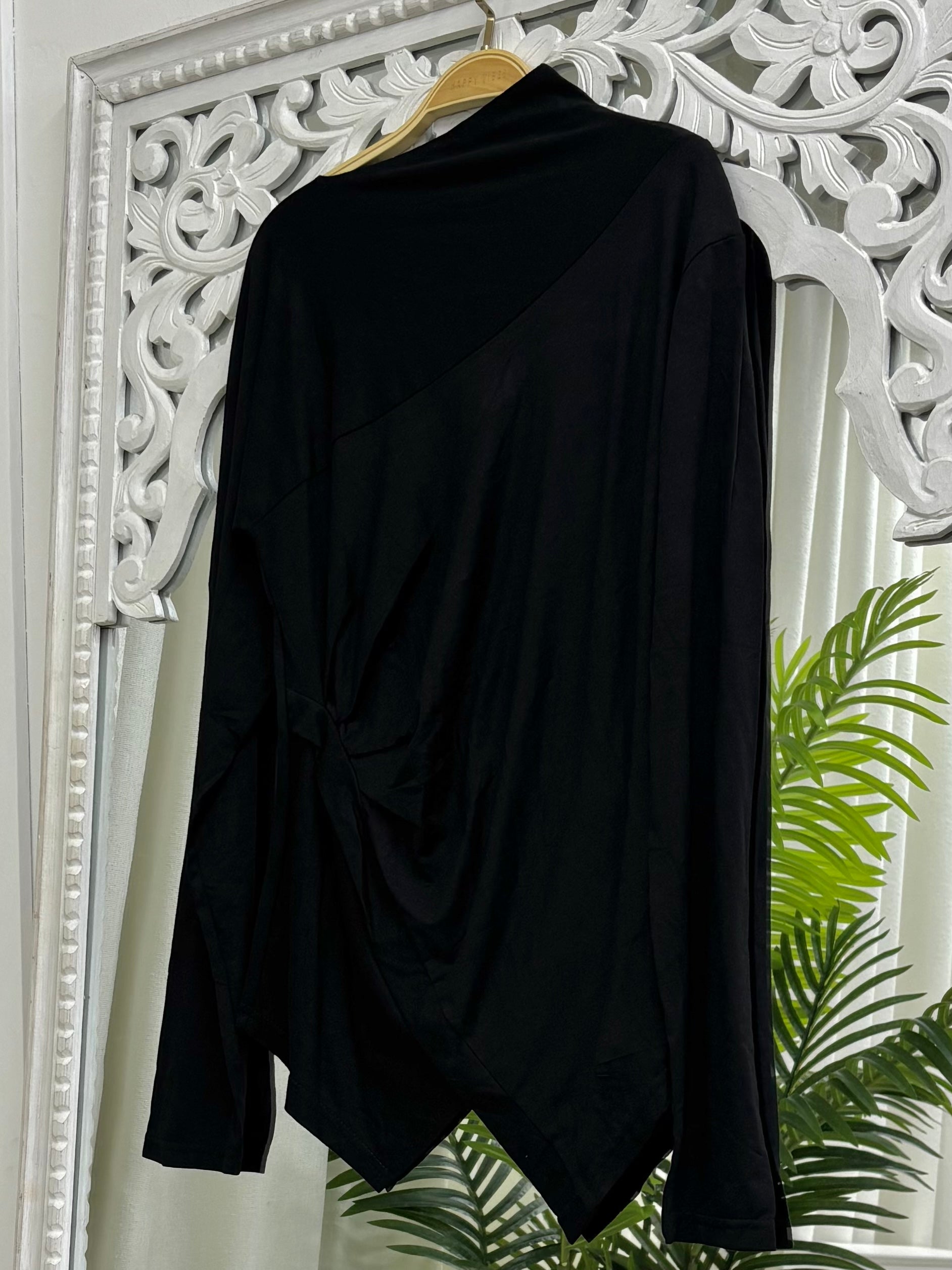 Soft Side Scrunched Asymmetrical Top