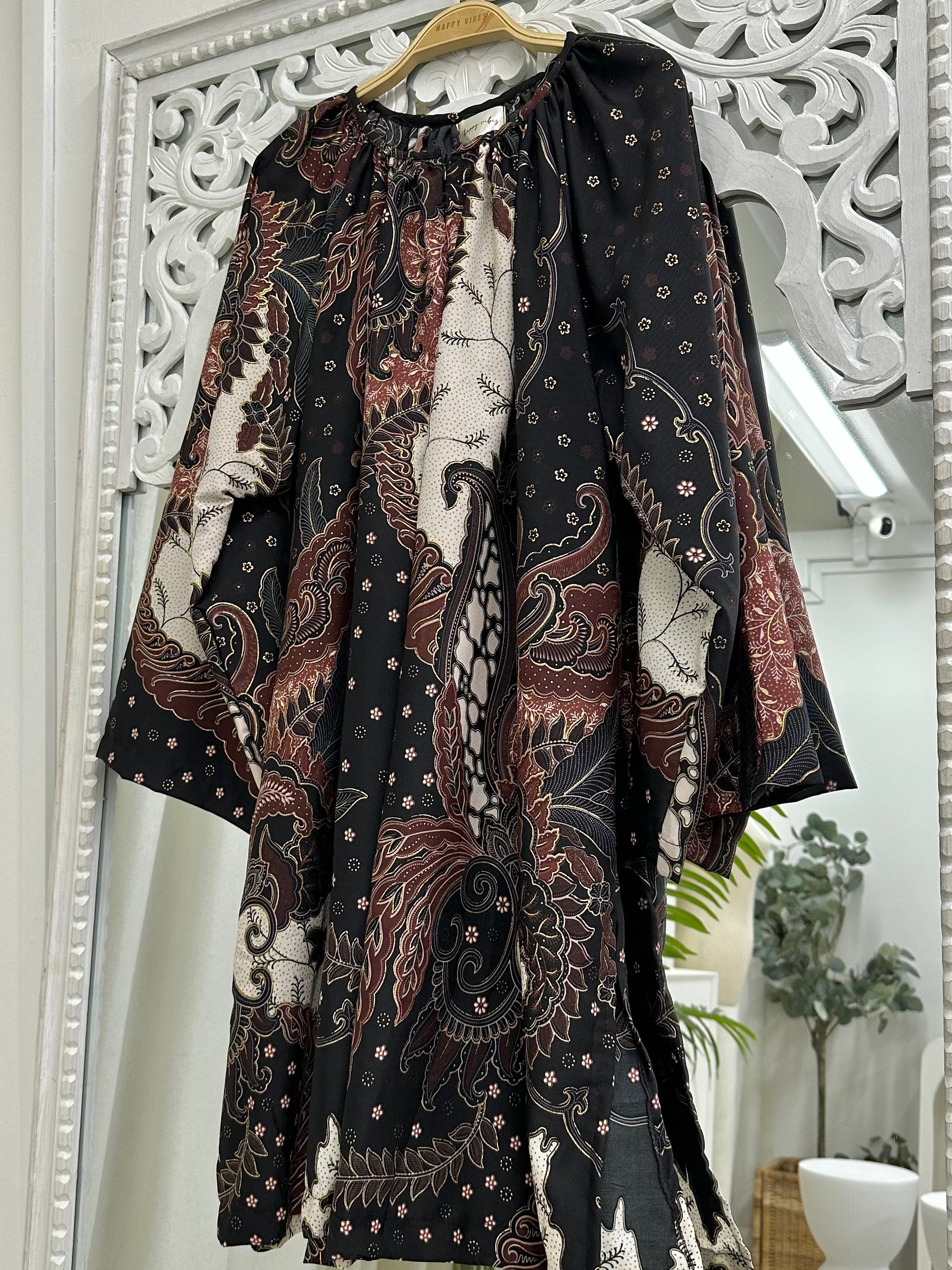 Raglan Sleeve Batik Tunic - Nursing Friendly