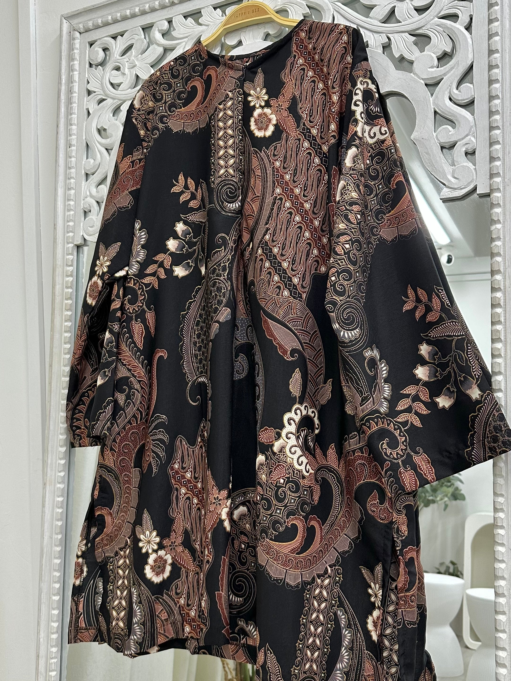 Oversized Batik Midi Tunic