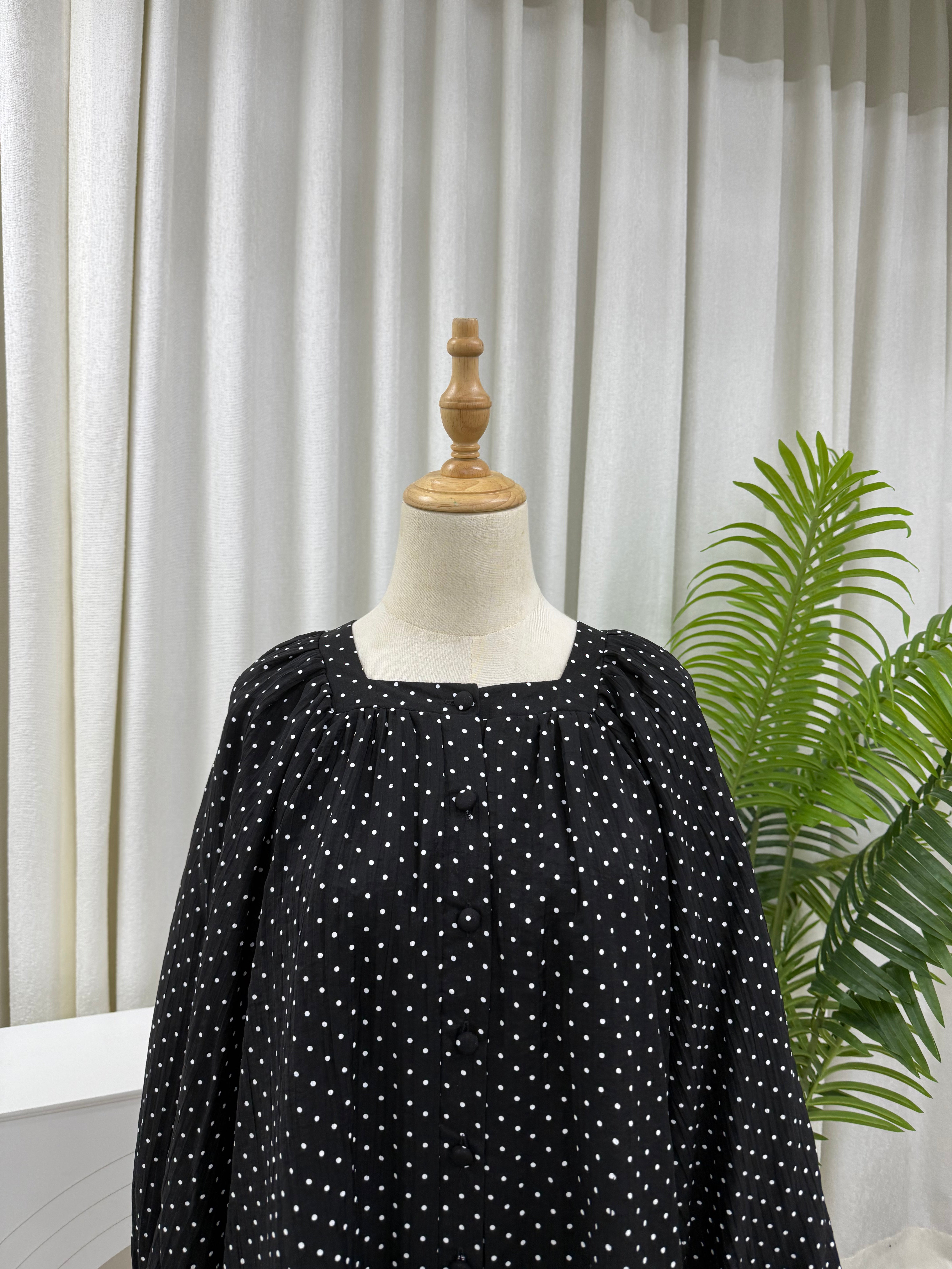 Thea Buttondown Top - Polkadot