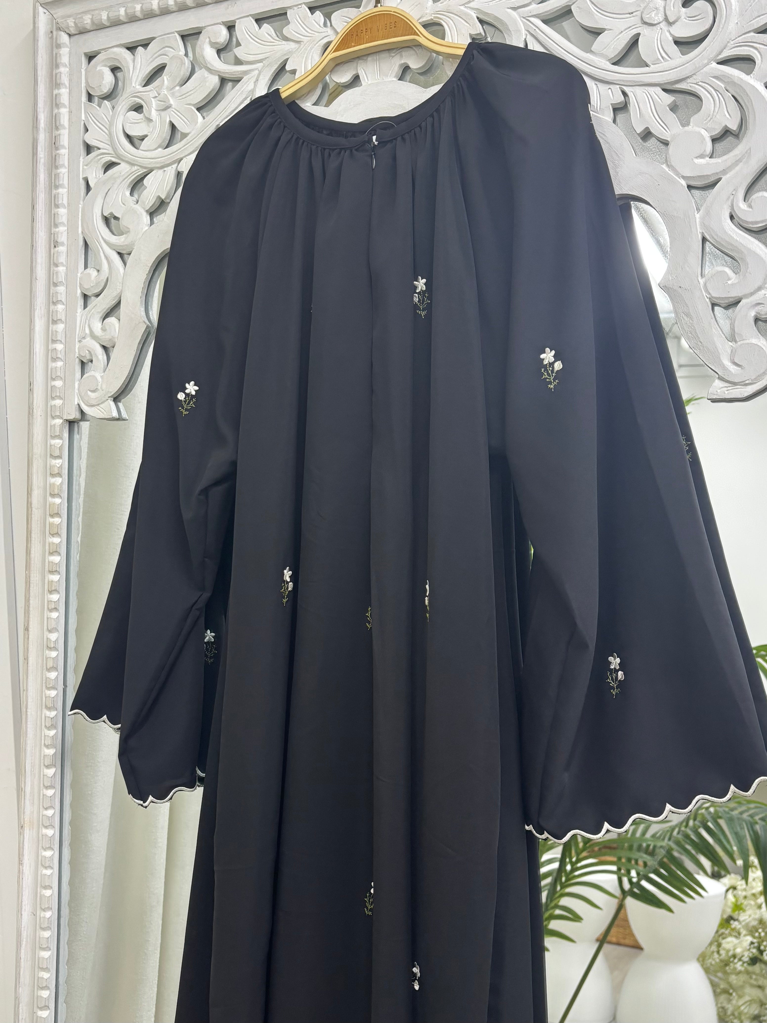 Raglan Flowery Sulam Abaya