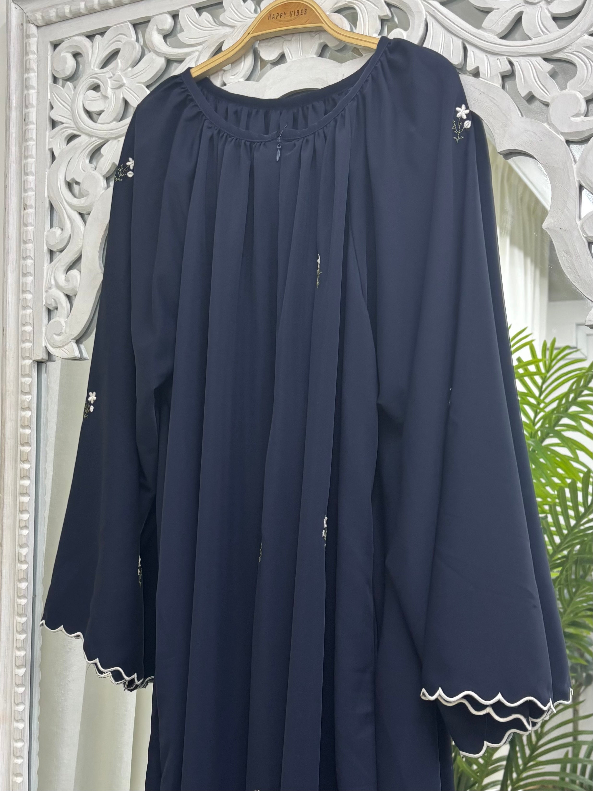 Raglan Flowery Sulam Abaya