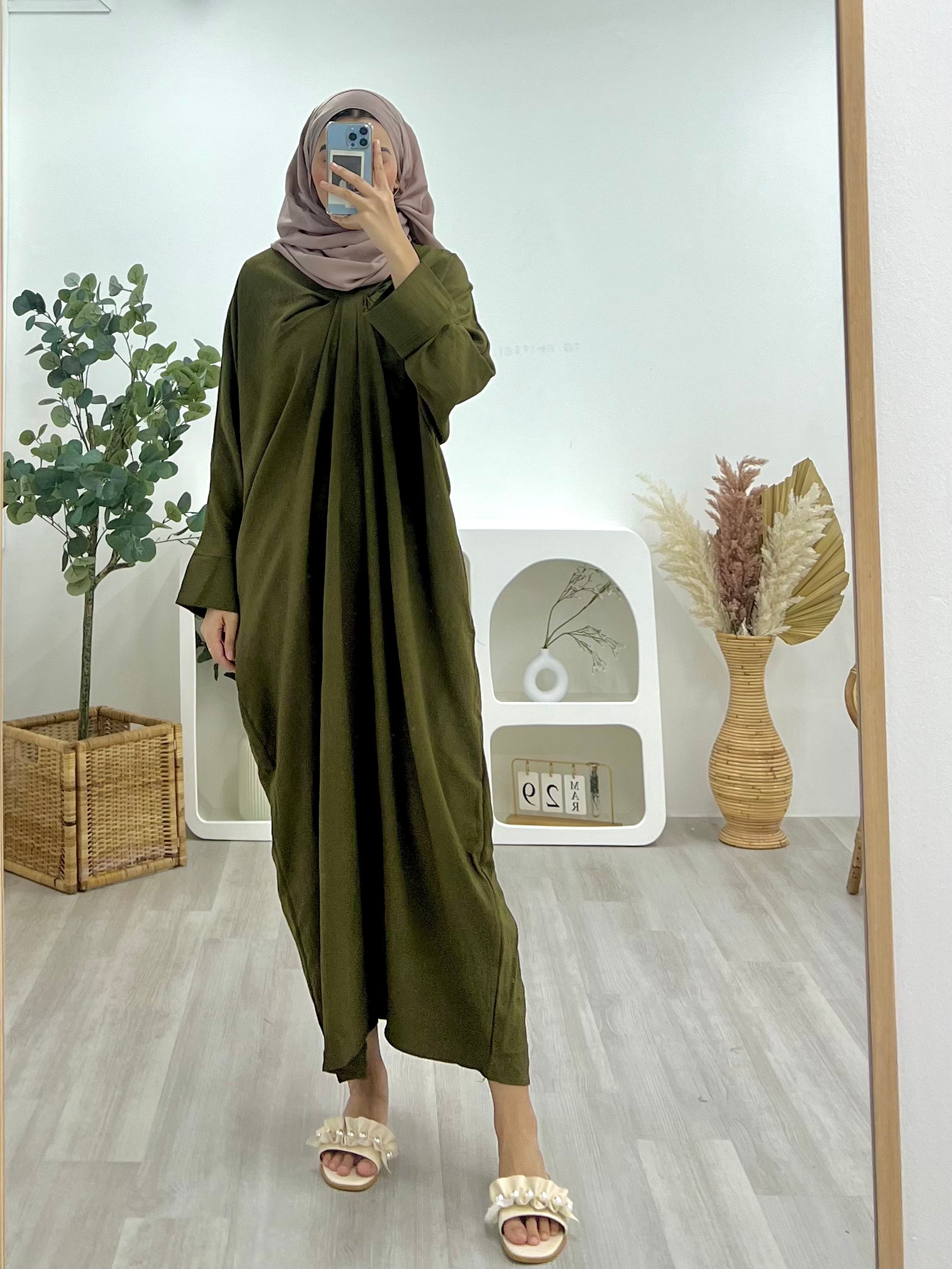 Plain Crinkle Kaftan