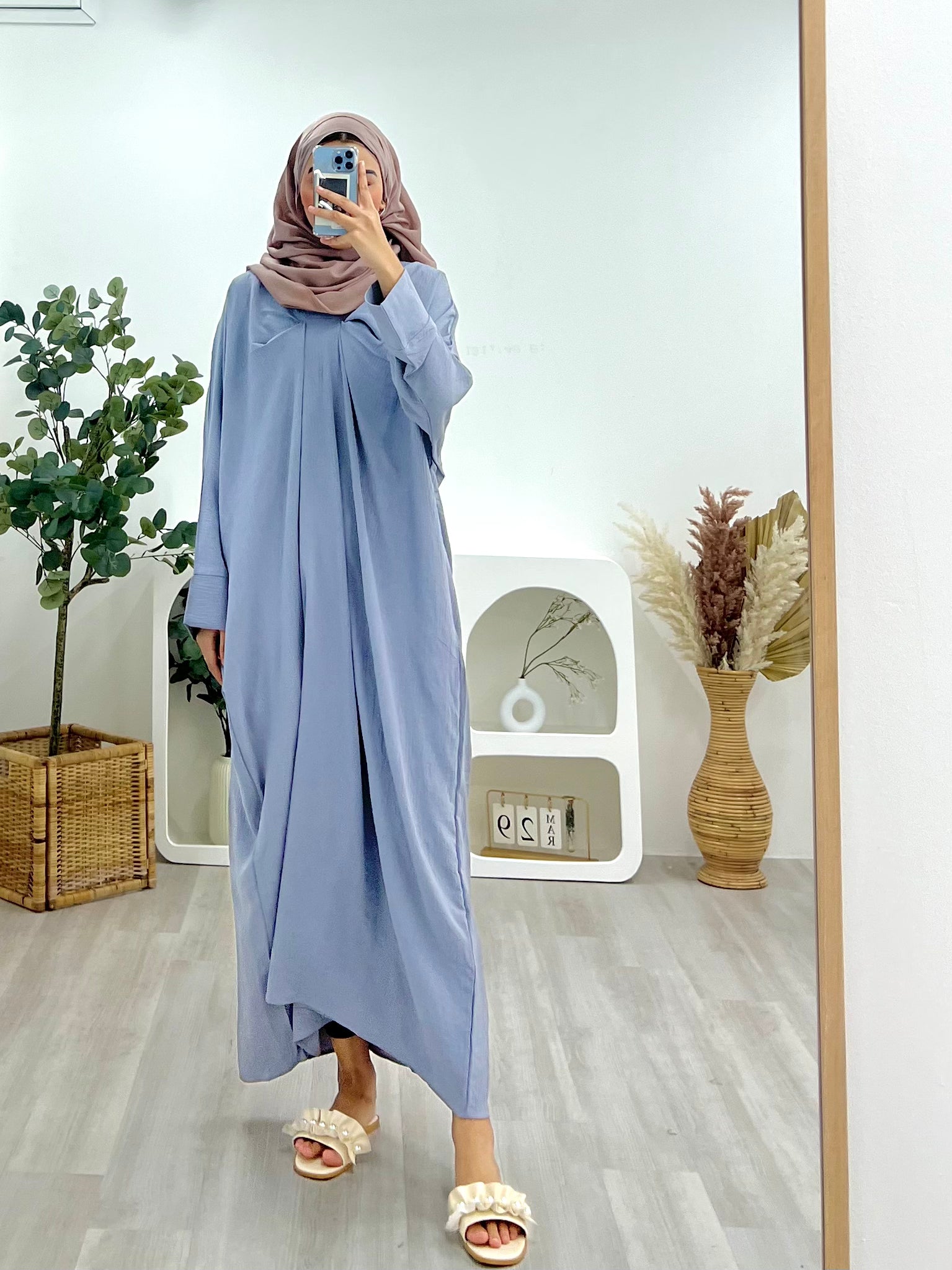 Plain Crinkle Kaftan