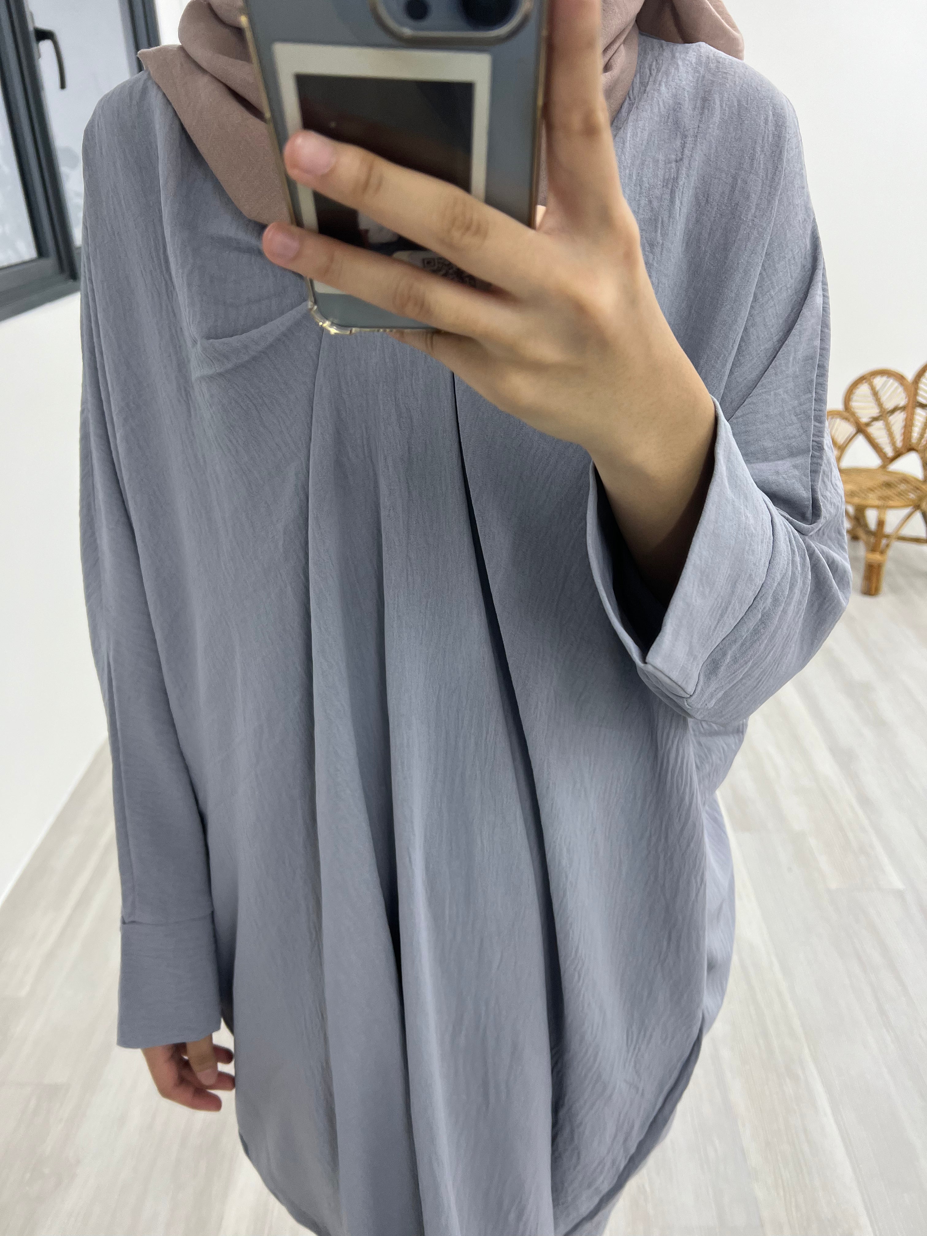 Plain Crinkle Kaftan