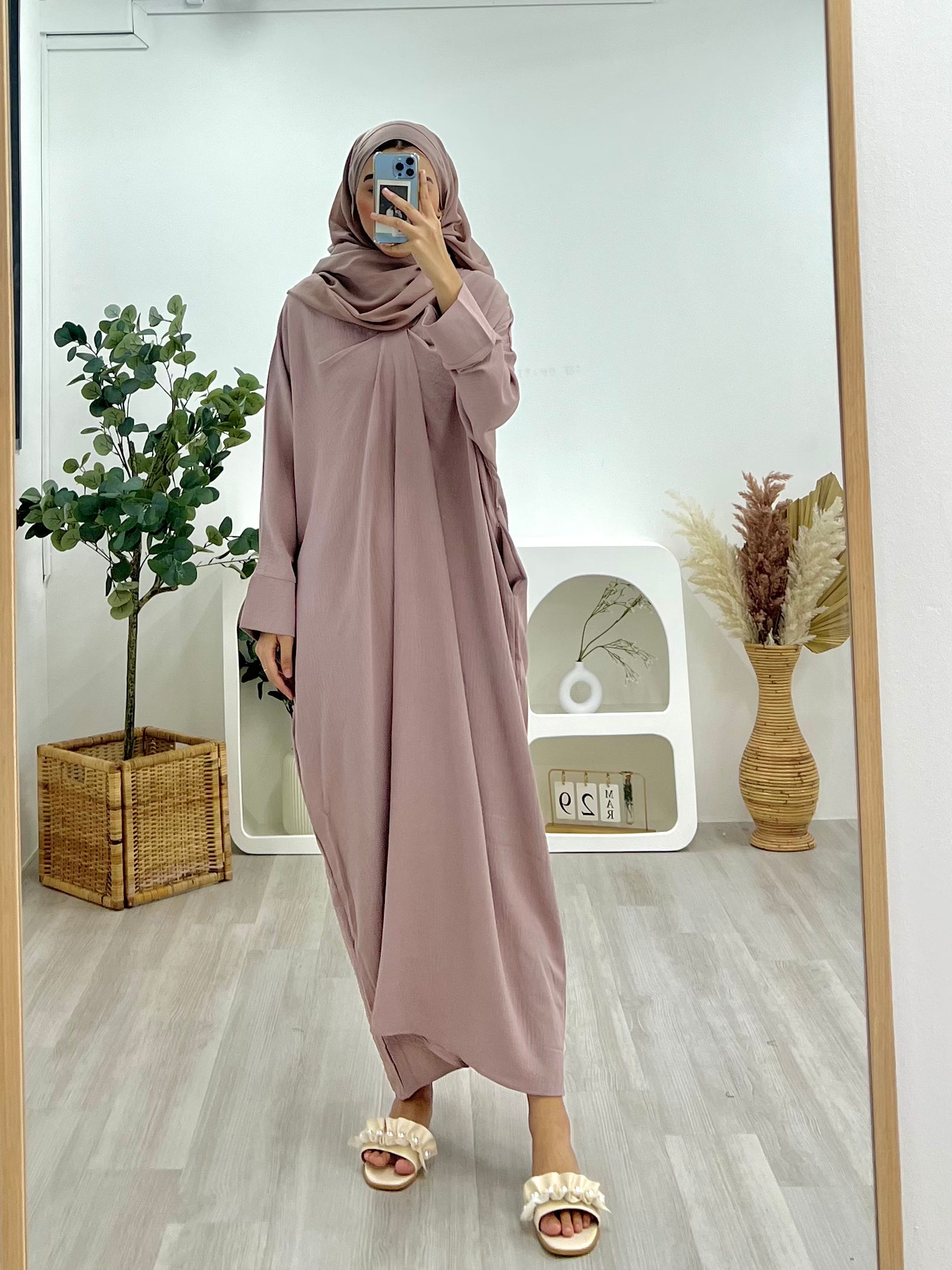 Plain Crinkle Kaftan