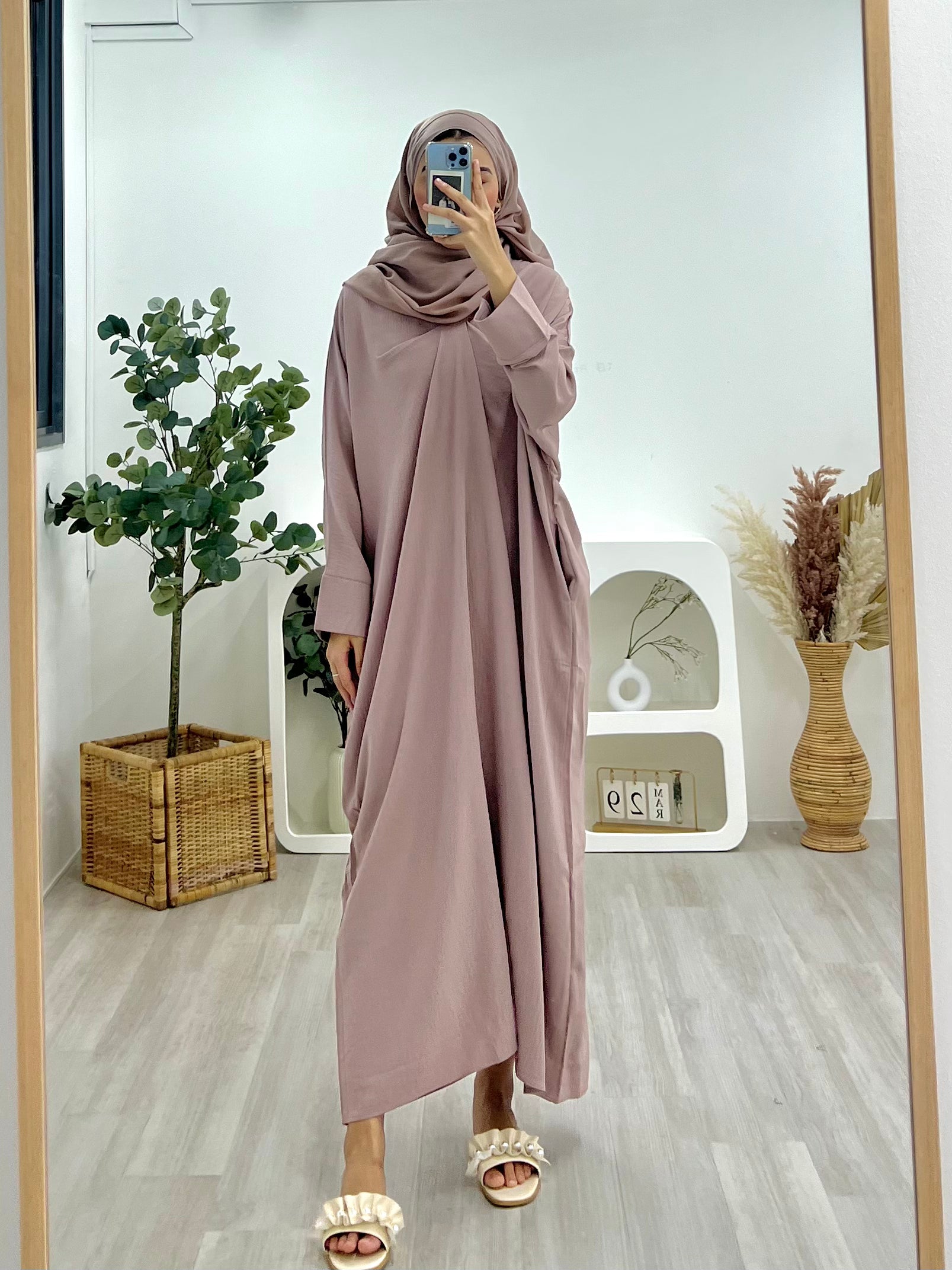 Plain Crinkle Kaftan