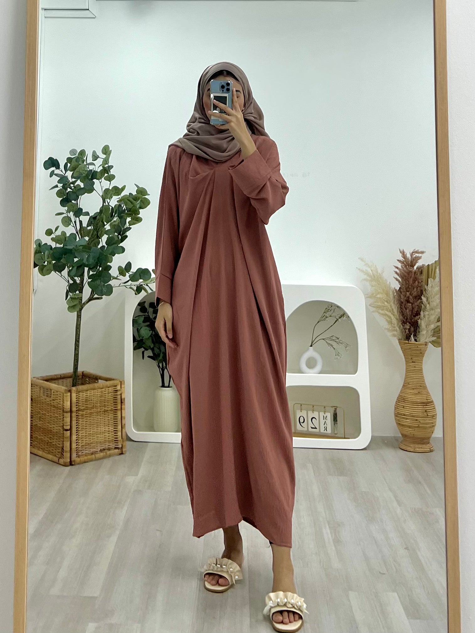 Plain Crinkle Kaftan