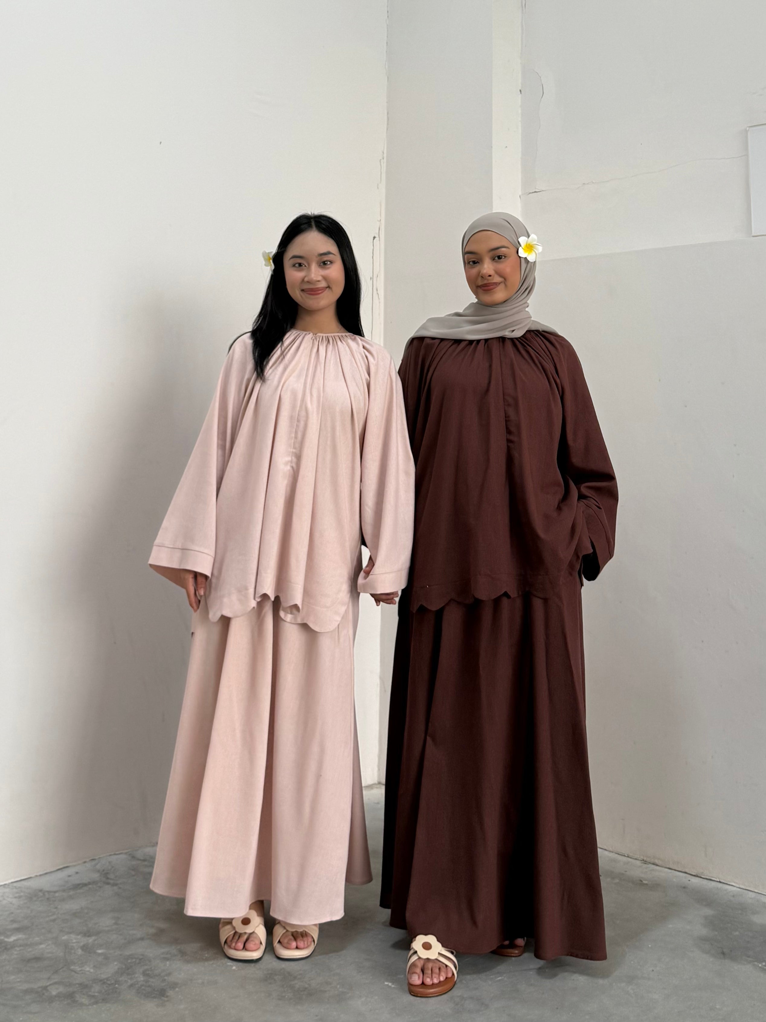 Allure Plain Skirt Set