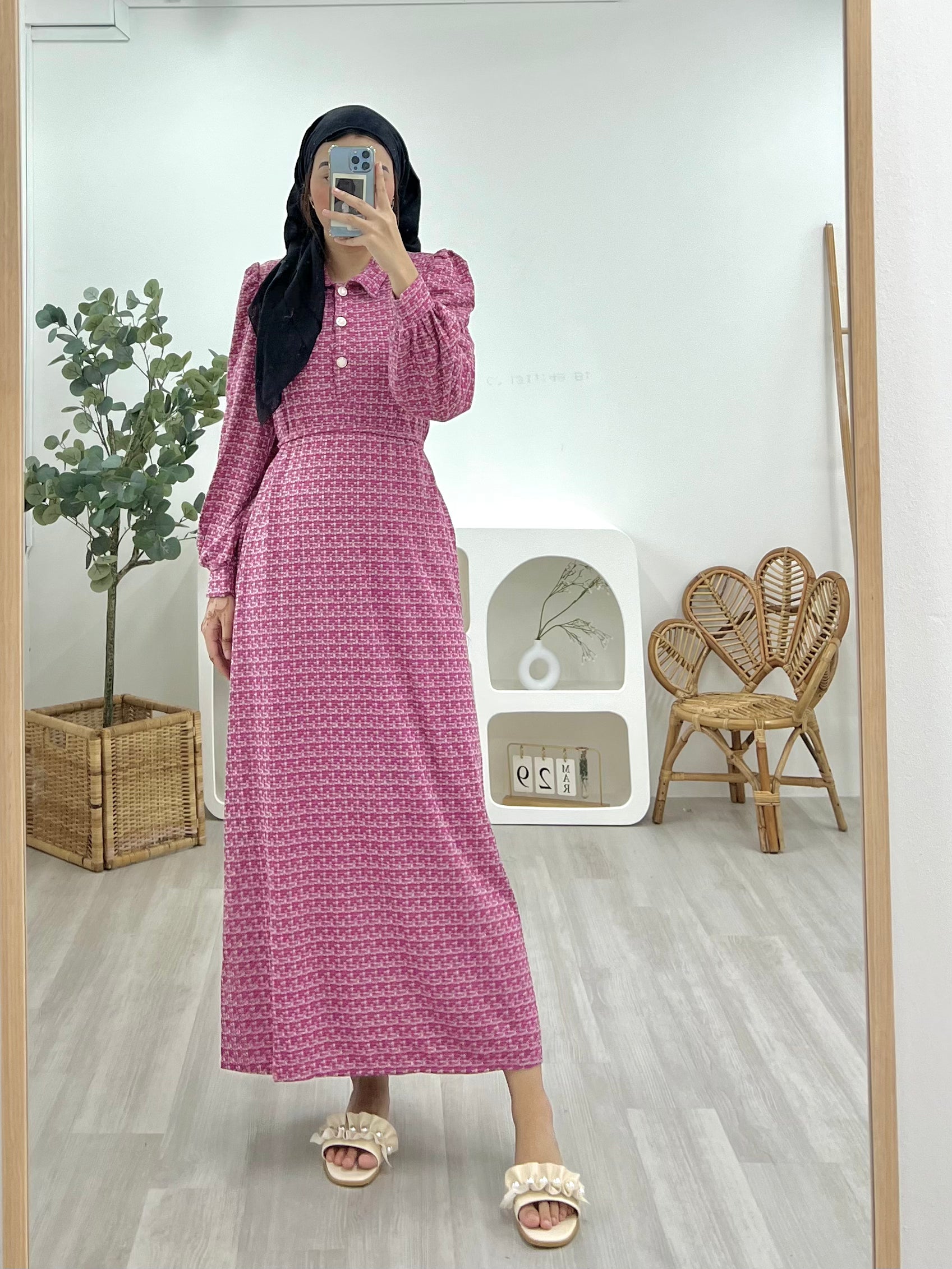 Tweed Floor-Length Dress