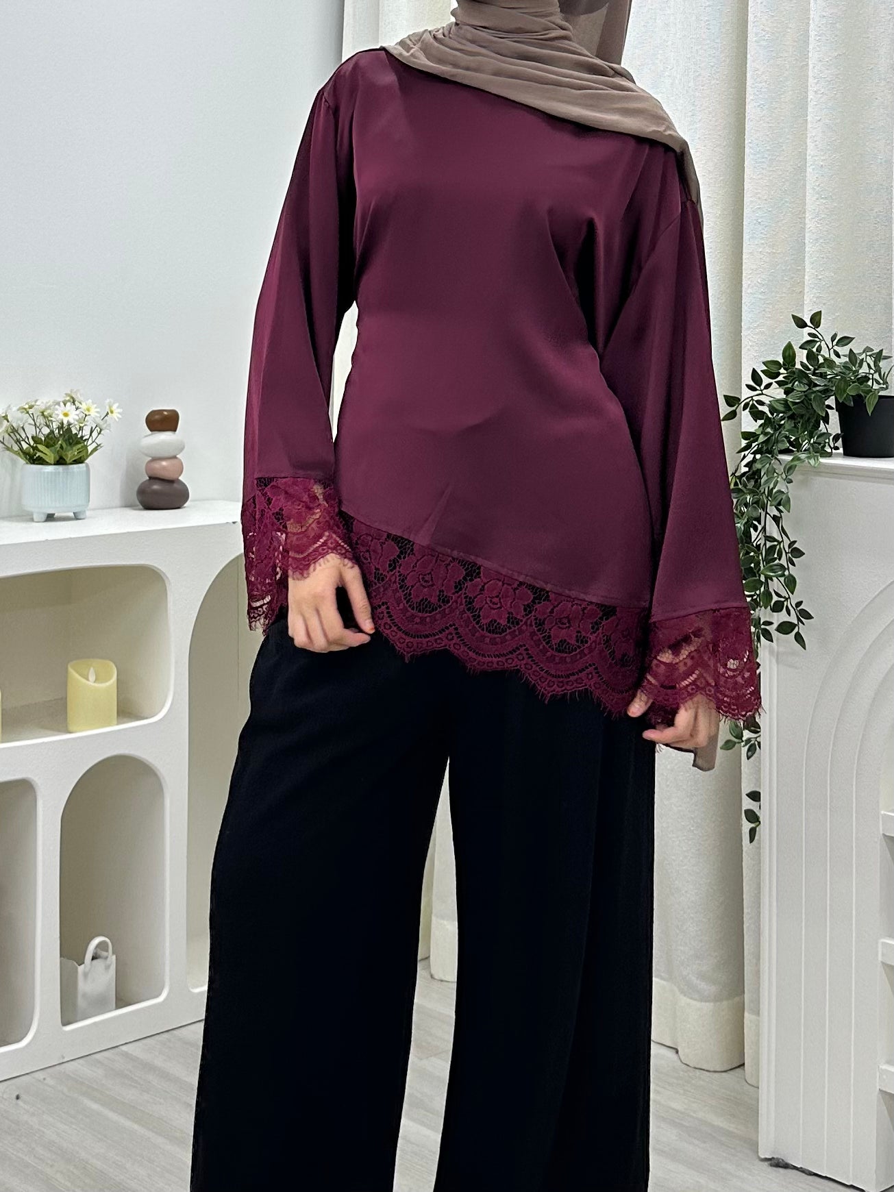 Valentina Satin Blouse HV LABEL Top