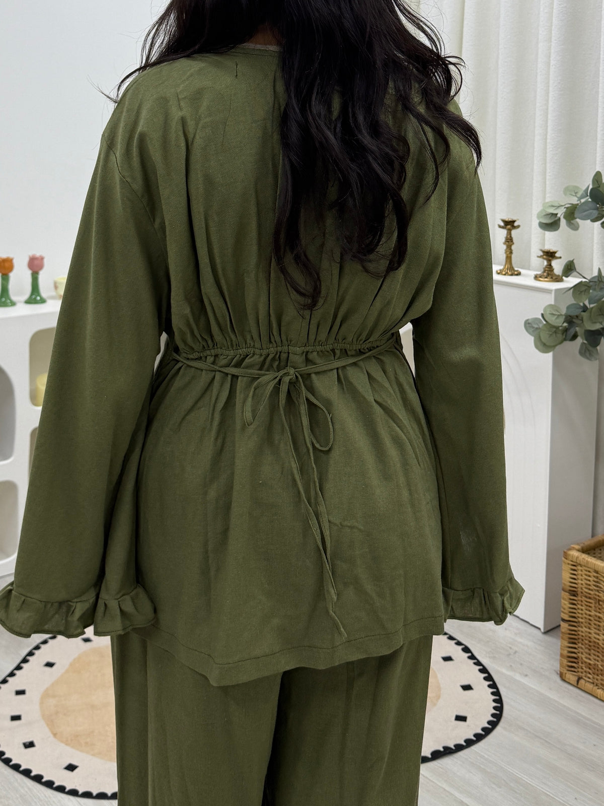 Ayla Ruffle Gather Pants Set