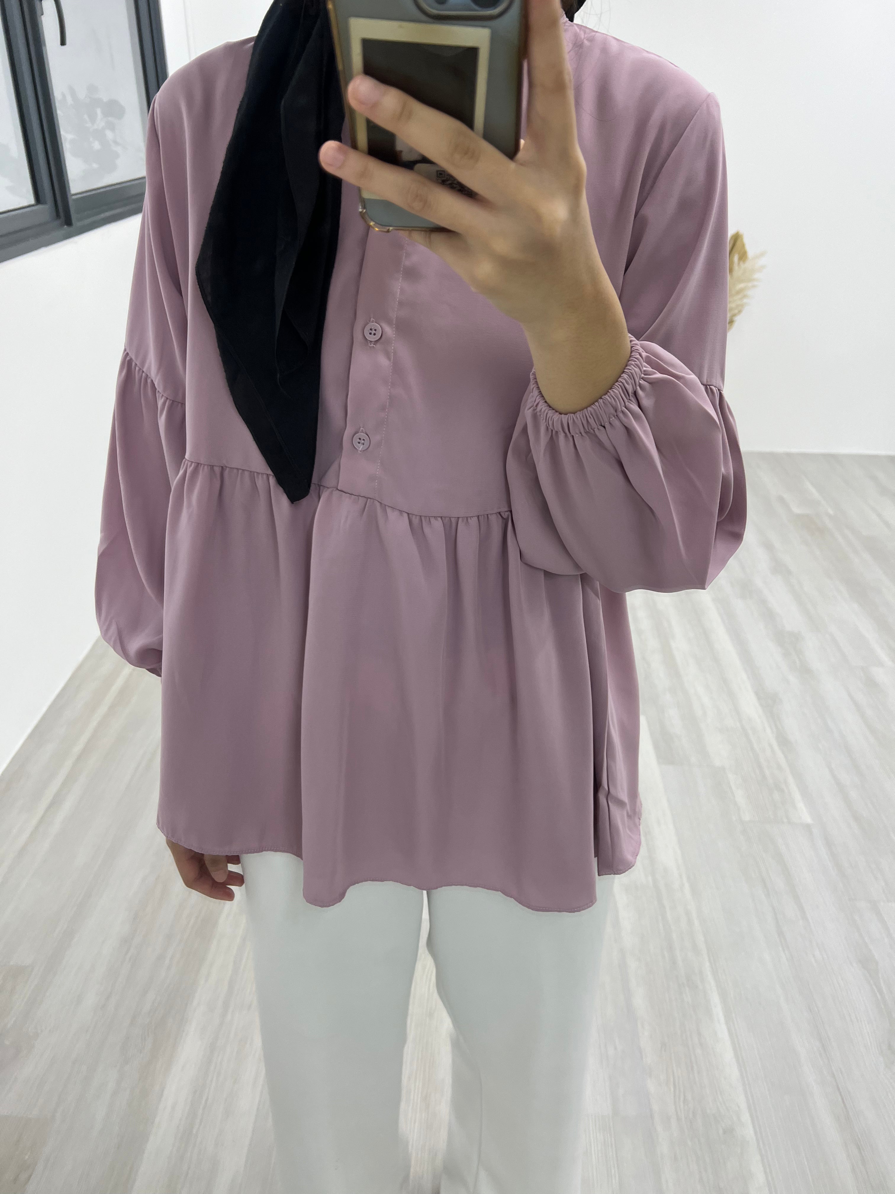 Polyester Button Top