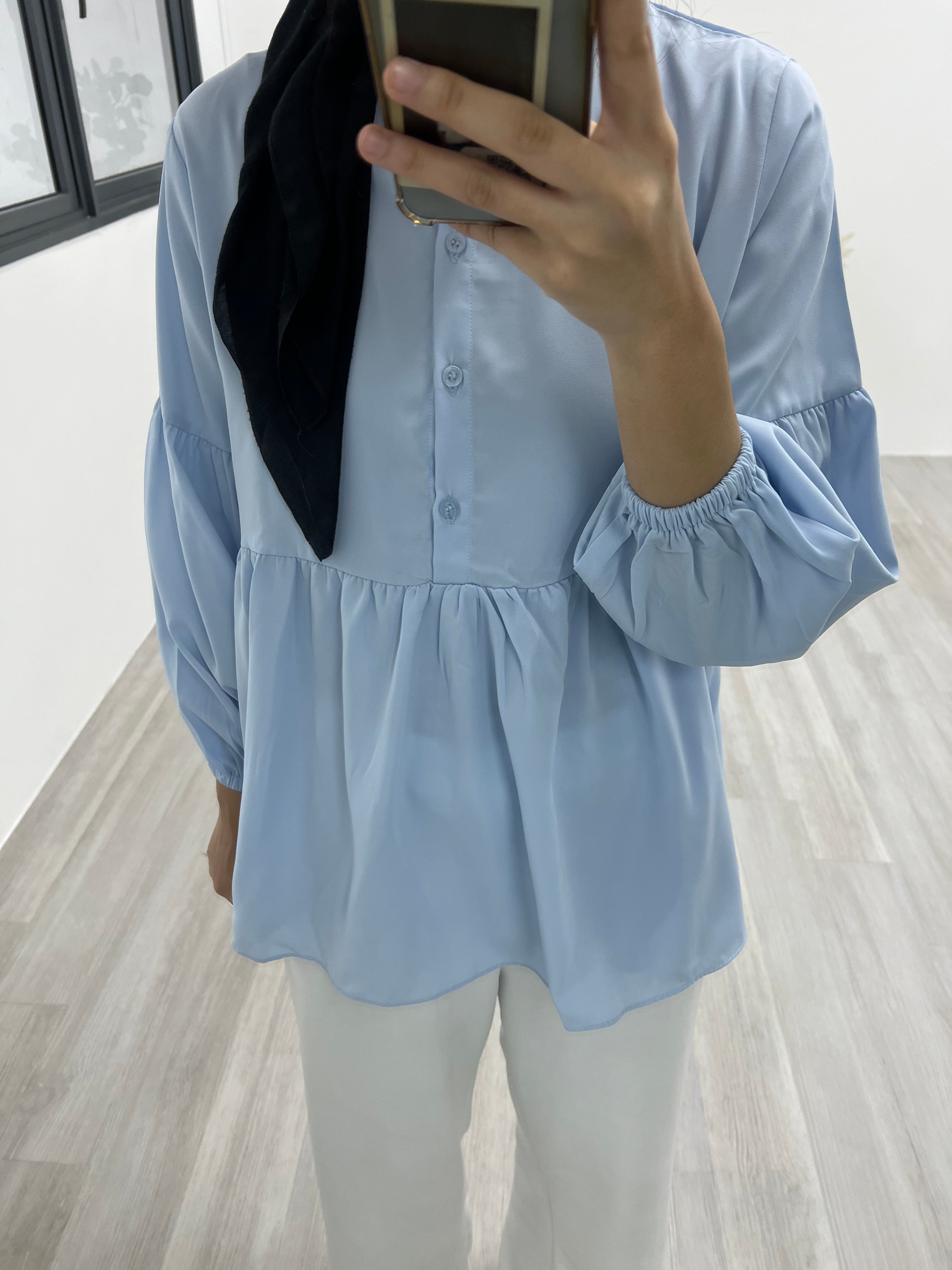 Polyester Button Top