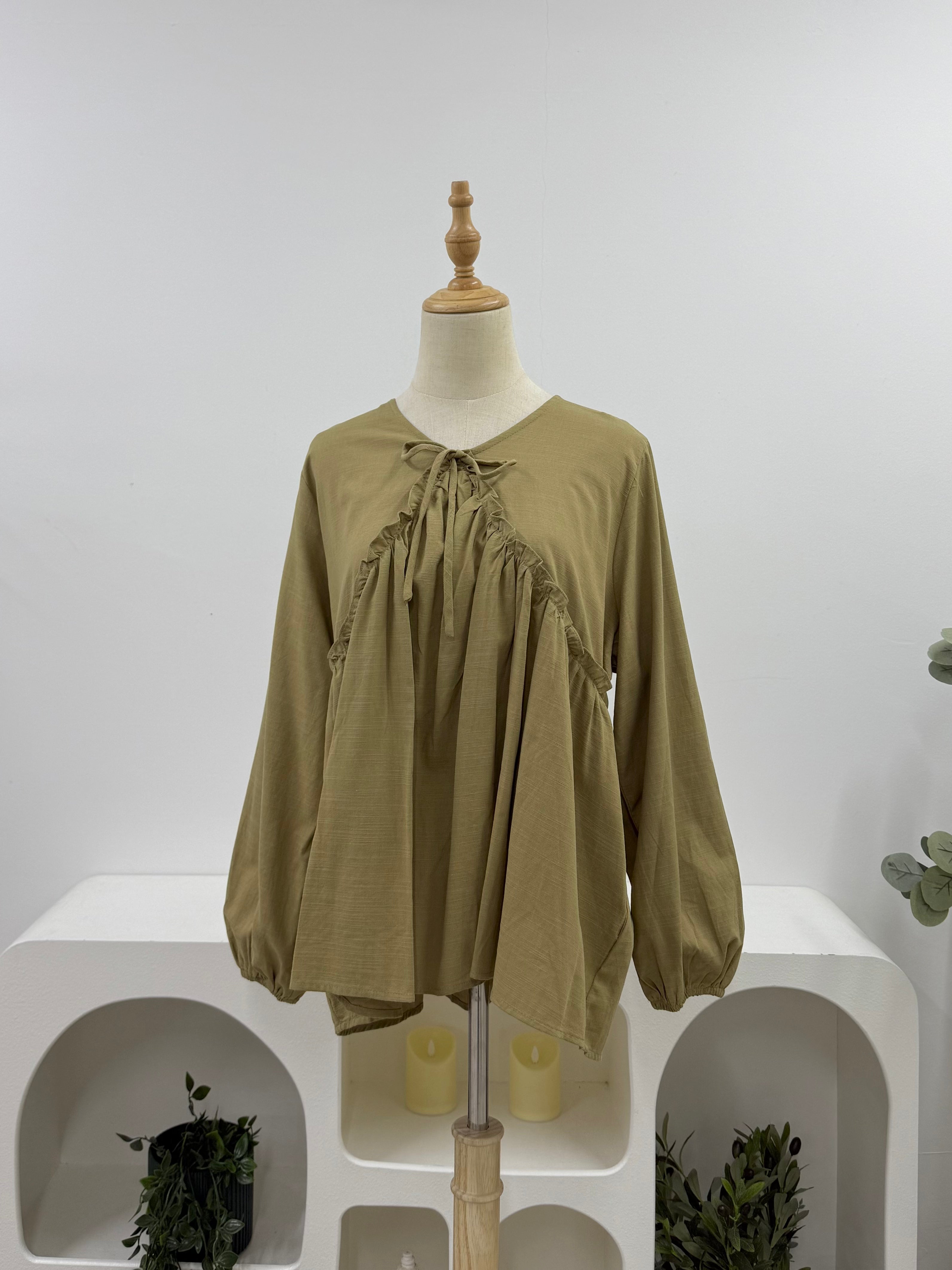 Ruffle Empire Top HV Label